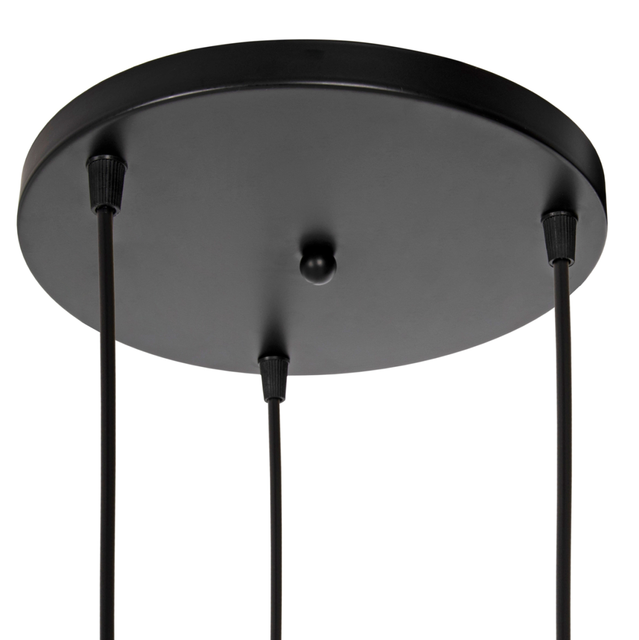 CEILING PENDANT LAMP HM4076 3-LIGHT BLACK METAL Φ23x122Hcm. [5]