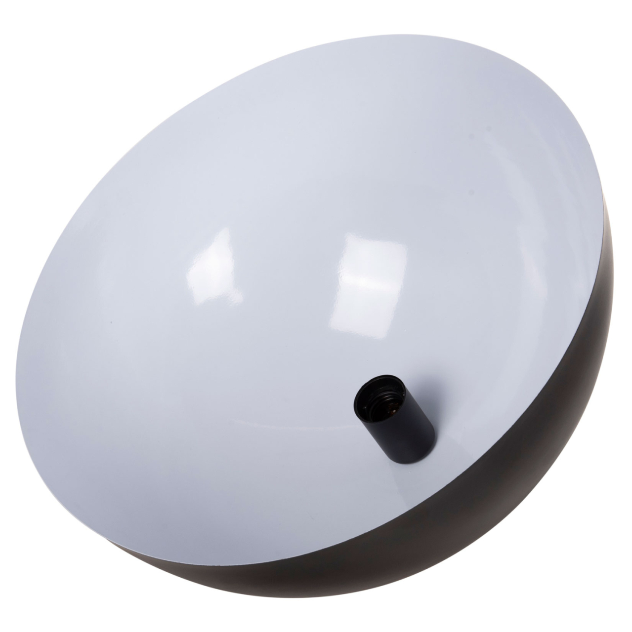 CEILING PENDANT LAMP HM4078 BLACK METAL ROUND CAP Φ40x125Hcm. [5]