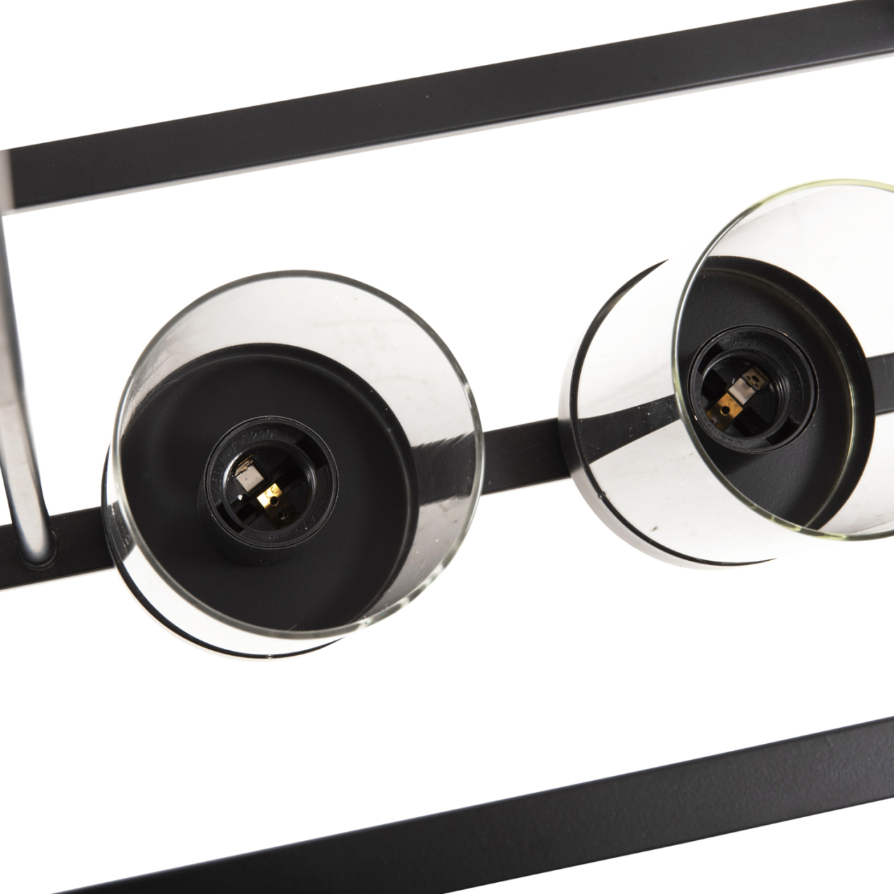 CEILING PENDANT LAMP HM4082 BLACK AND GLASS 80x25x23,5-85H cm. [5]