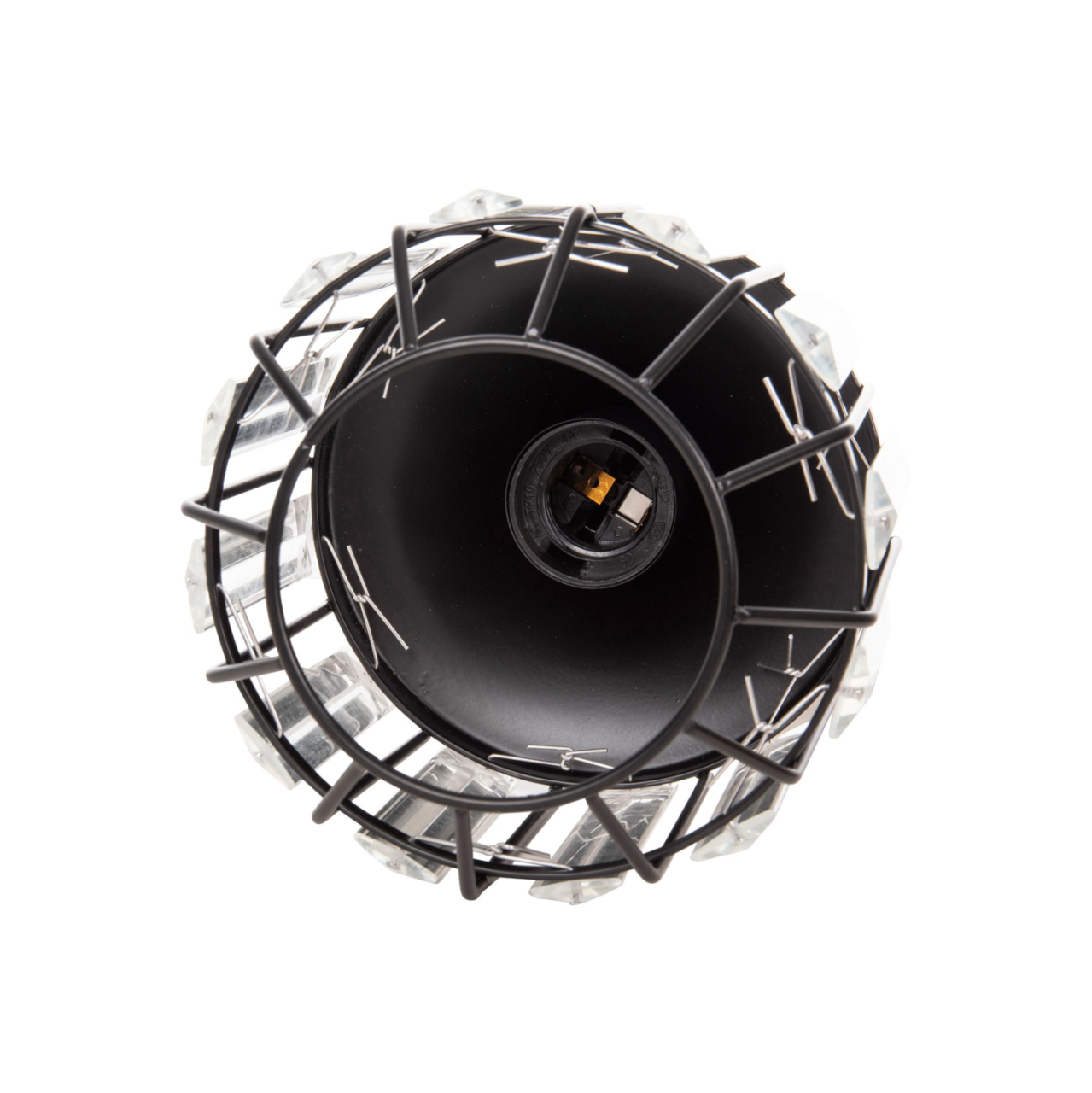 CEILING PENDANT LAMP HM4084 3-LIGHT BLACK METAL-GLASS Φ14x123Hcm. [5]