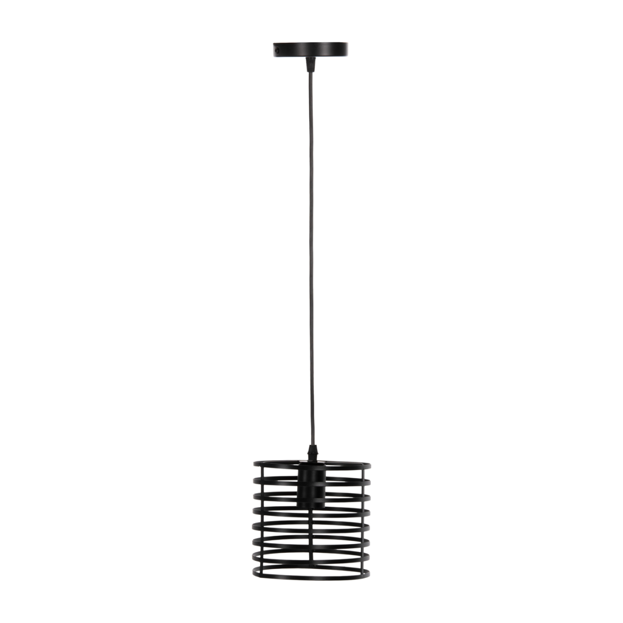 CEILING PENDANT LAMP HM4090 BLACK CYLINDRICAL METAL CAP Φ16x124Hcm. [3]