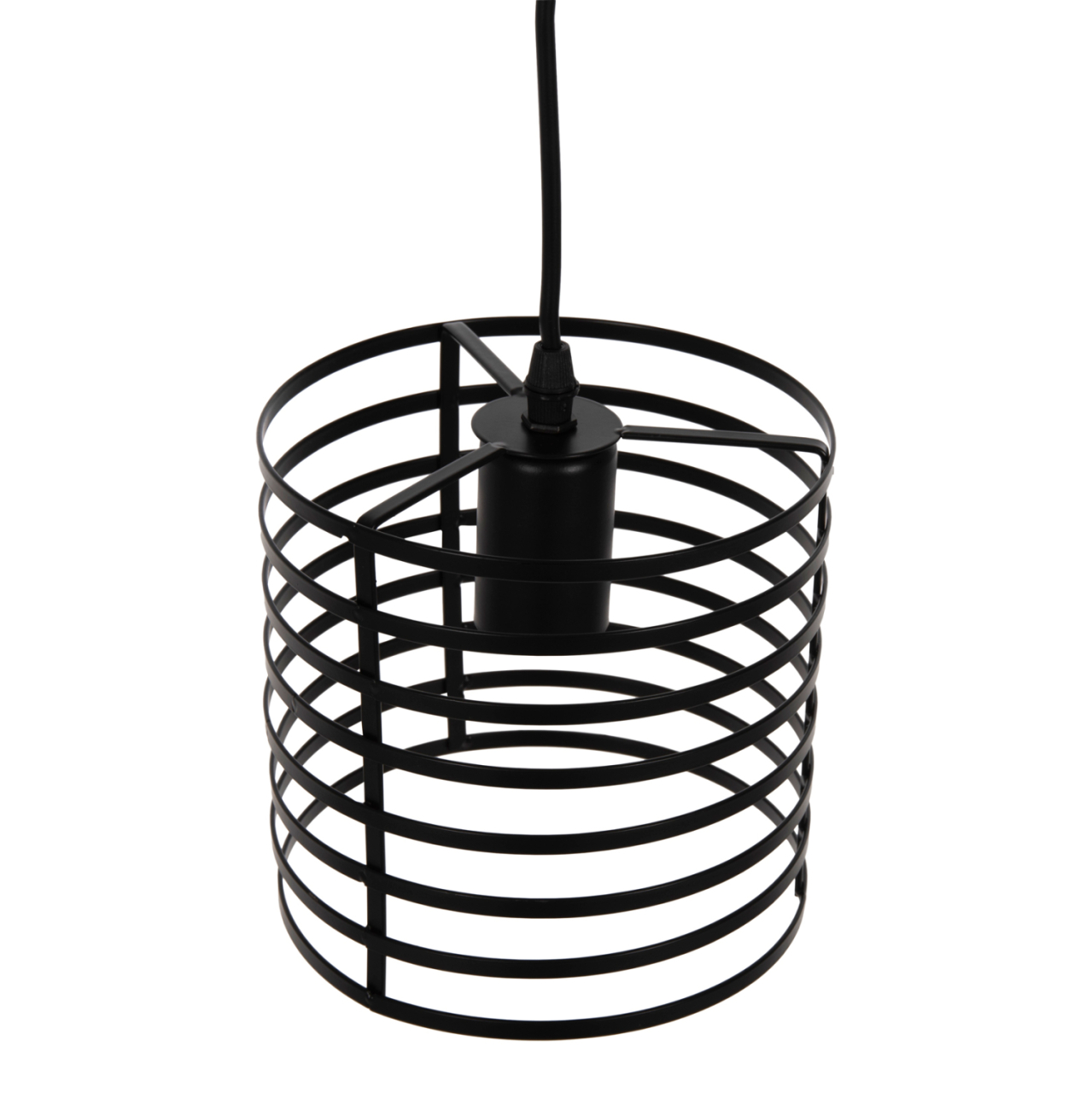 CEILING PENDANT LAMP HM4090 BLACK CYLINDRICAL METAL CAP Φ16x124Hcm. [4]