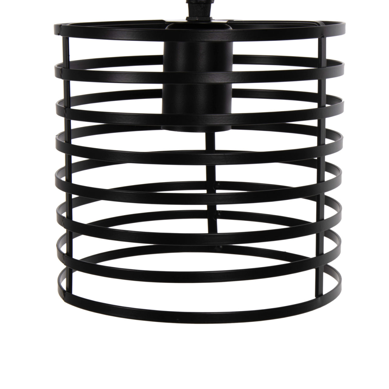 CEILING PENDANT LAMP HM4090 BLACK CYLINDRICAL METAL CAP Φ16x124Hcm. [5]