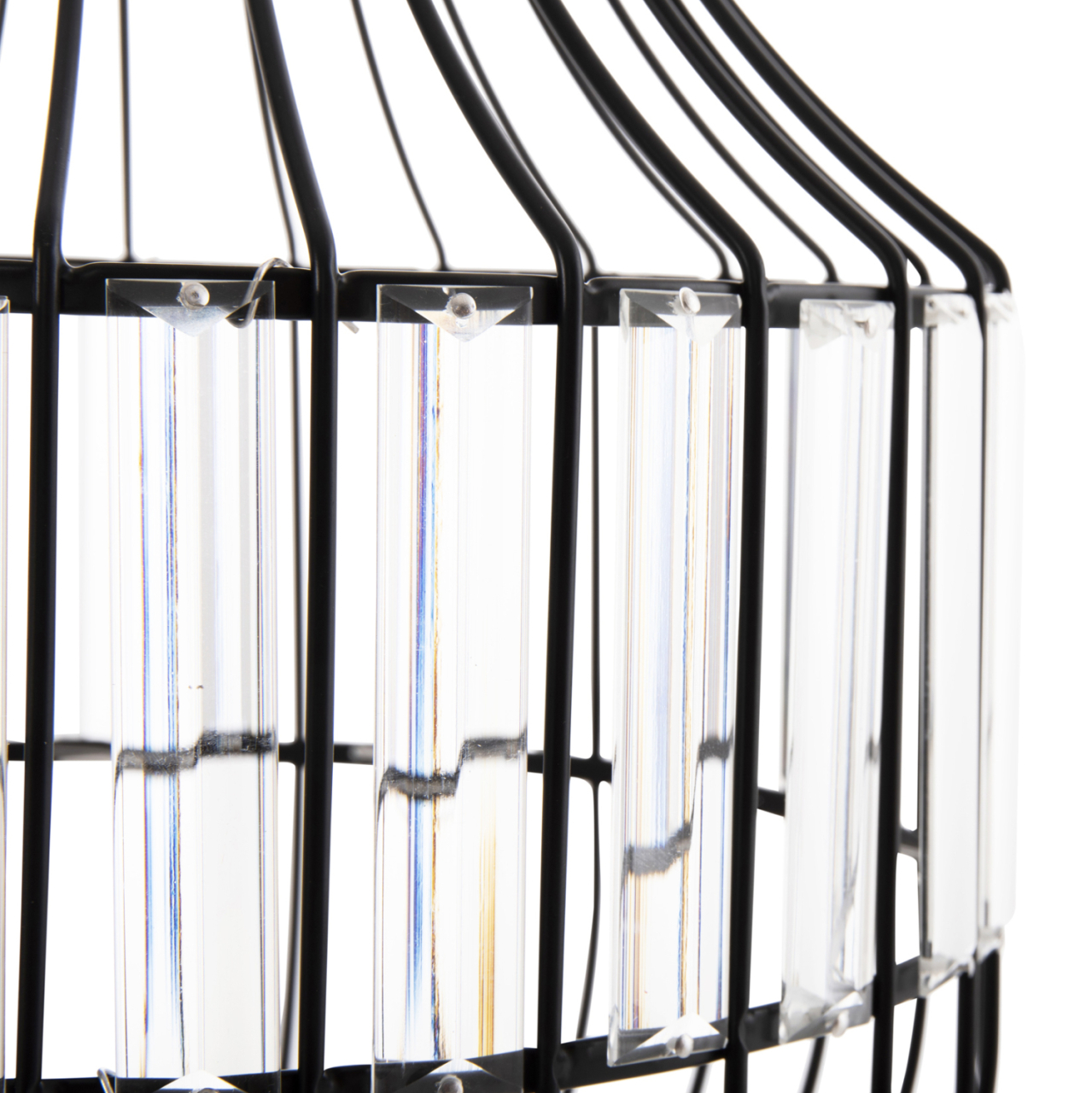 CEILING PENDANT LAMP HM4093 BLACK METAL AND GLASS Φ29x38-137Hcm. [5]