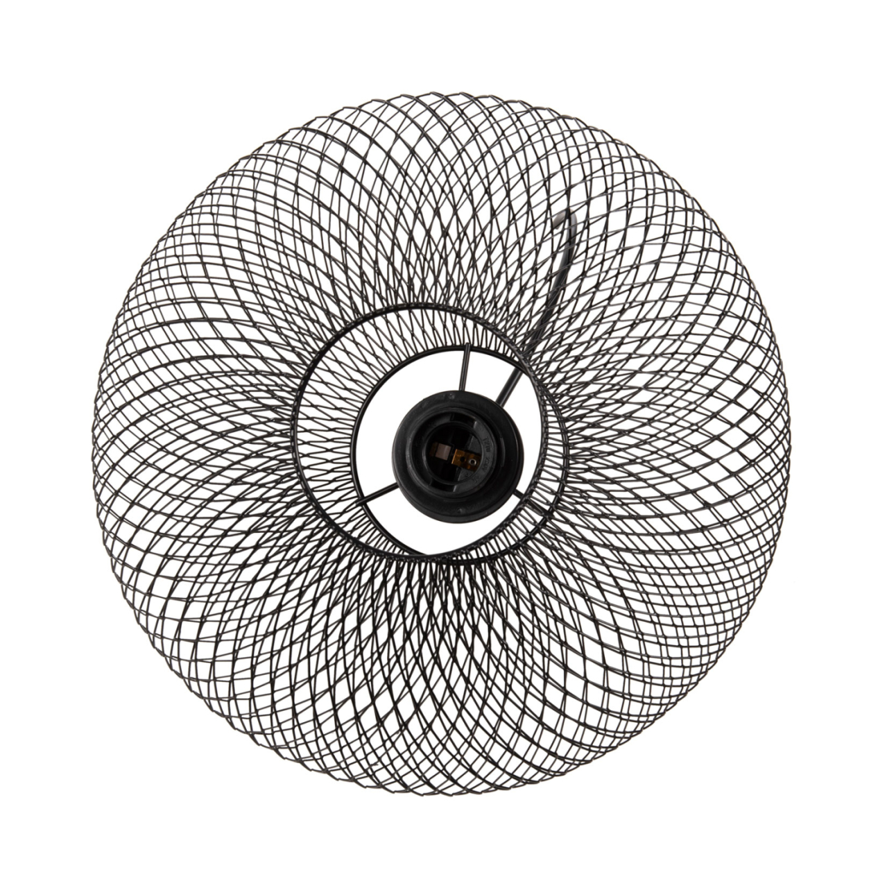 CEILING PENDANT LAMP HM4094 BLACK METAL MESH CAP Φ30x125Hcm. [5]