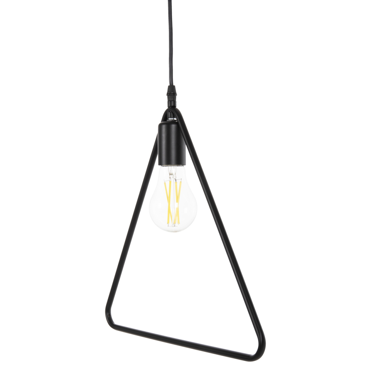 CEILING PENDANT LAMP HM4096 BLACK METAL TRIANGLE 38x132H cm. [4]