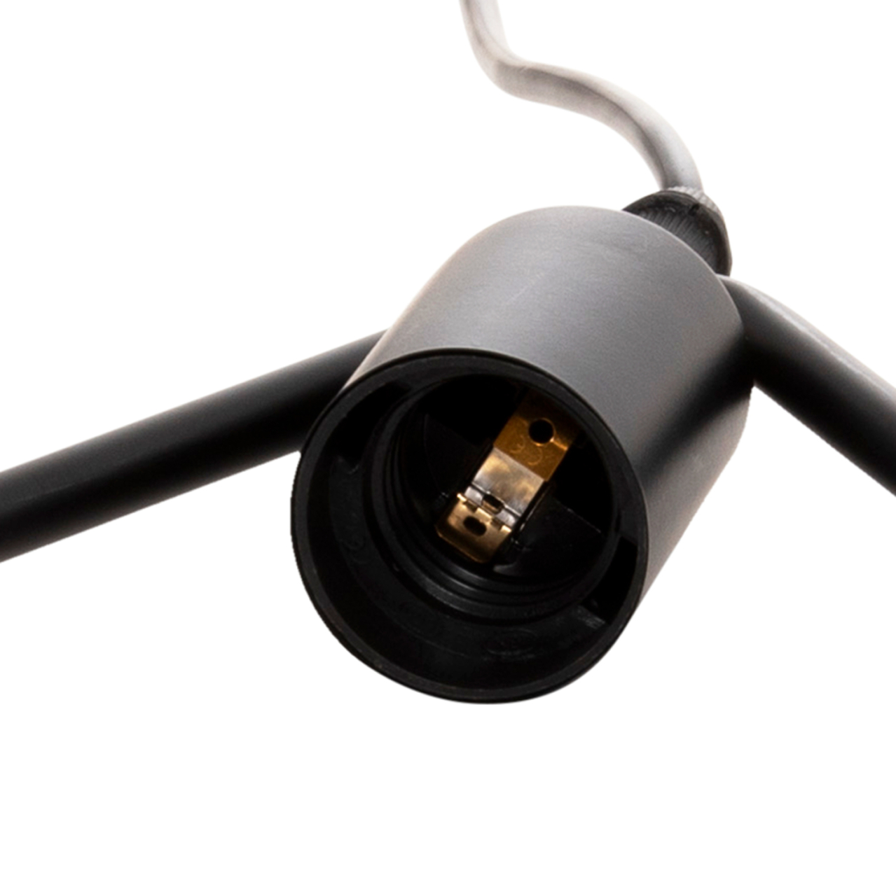 CEILING PENDANT LAMP HM4096 BLACK METAL TRIANGLE 38x132H cm. [5]