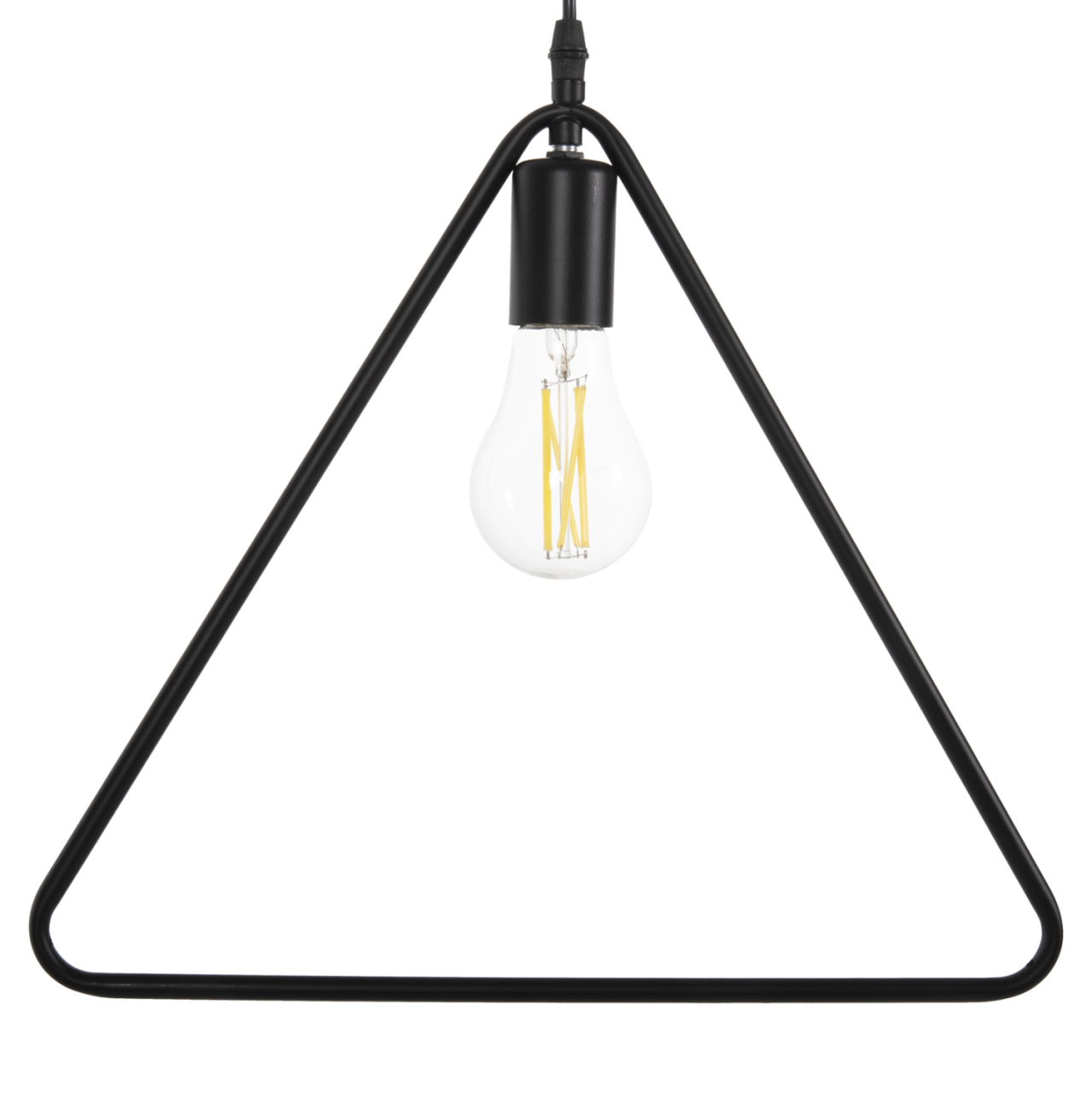 CEILING PENDANT LAMP HM4096 BLACK METAL TRIANGLE 38x132H cm. [3]