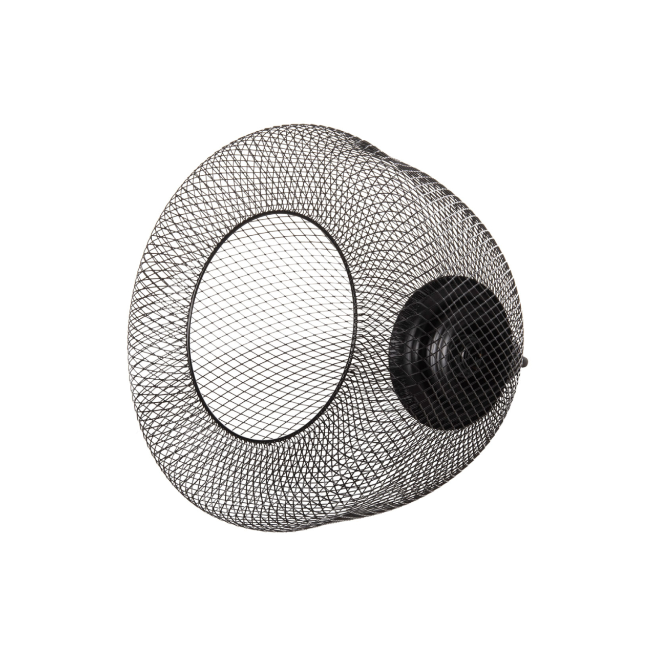 CEILING PENDANT LAMP HM4100 BLACK METAL MESH BEL-SHAPED CAP Φ32x137Hcm. [5]