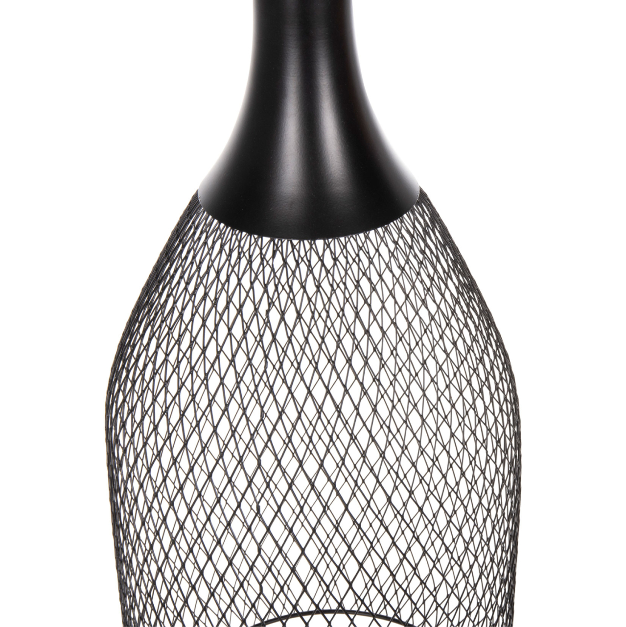 CEILING PENDANT LAMP HM4105 BLACK METAL MESH CAP Φ20x145Hcm. [4]