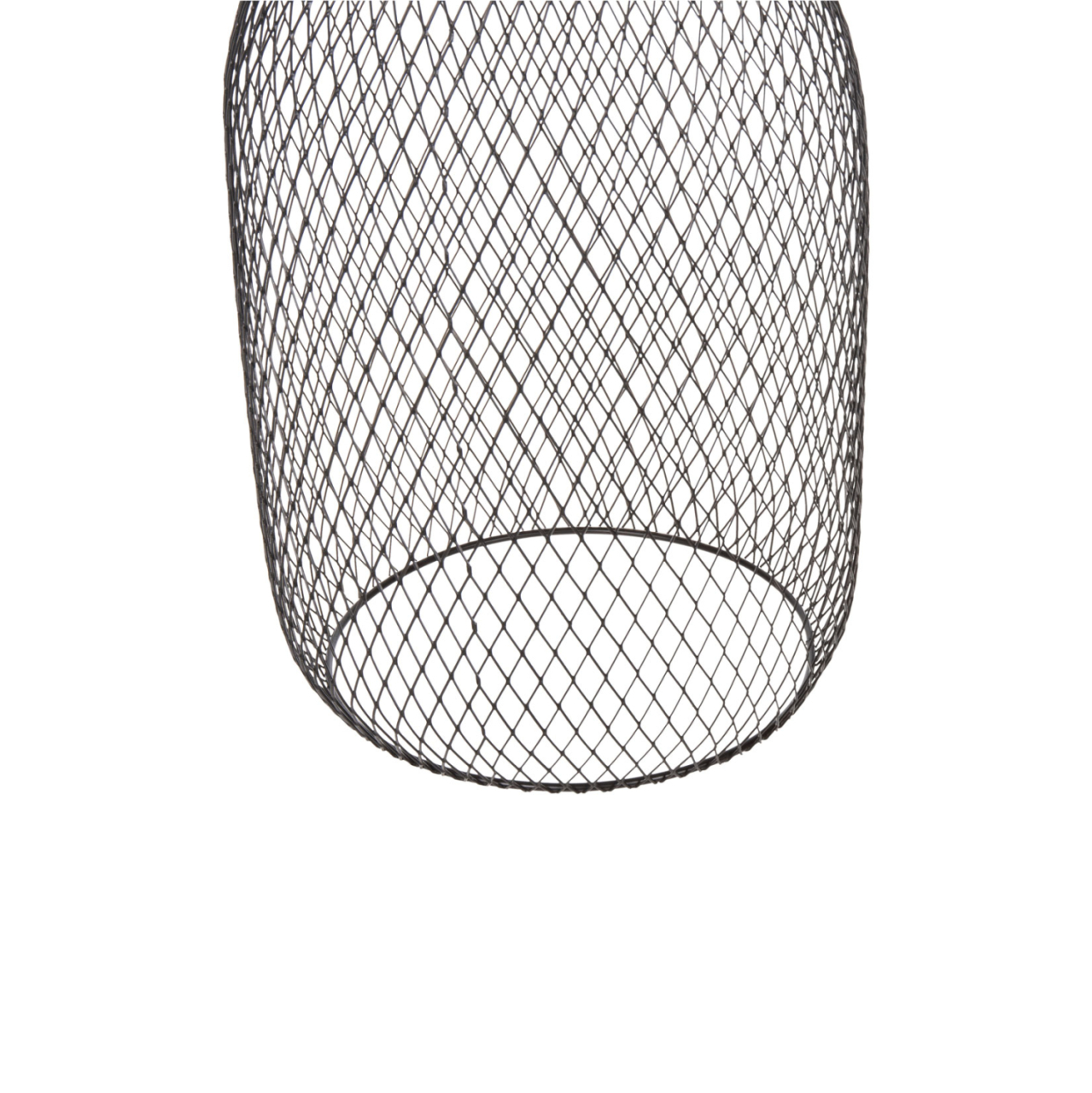 CEILING PENDANT LAMP HM4105 BLACK METAL MESH CAP Φ20x145Hcm. [3]