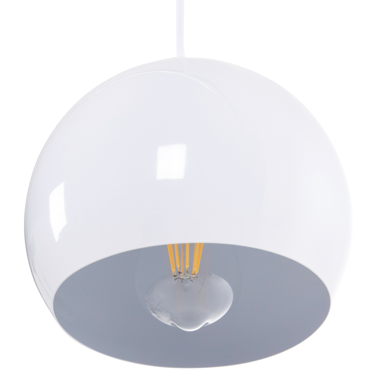 CEILING PENDANT LAMP HM4108 WHITE METAL BELL 19x19x115H cm. [4]