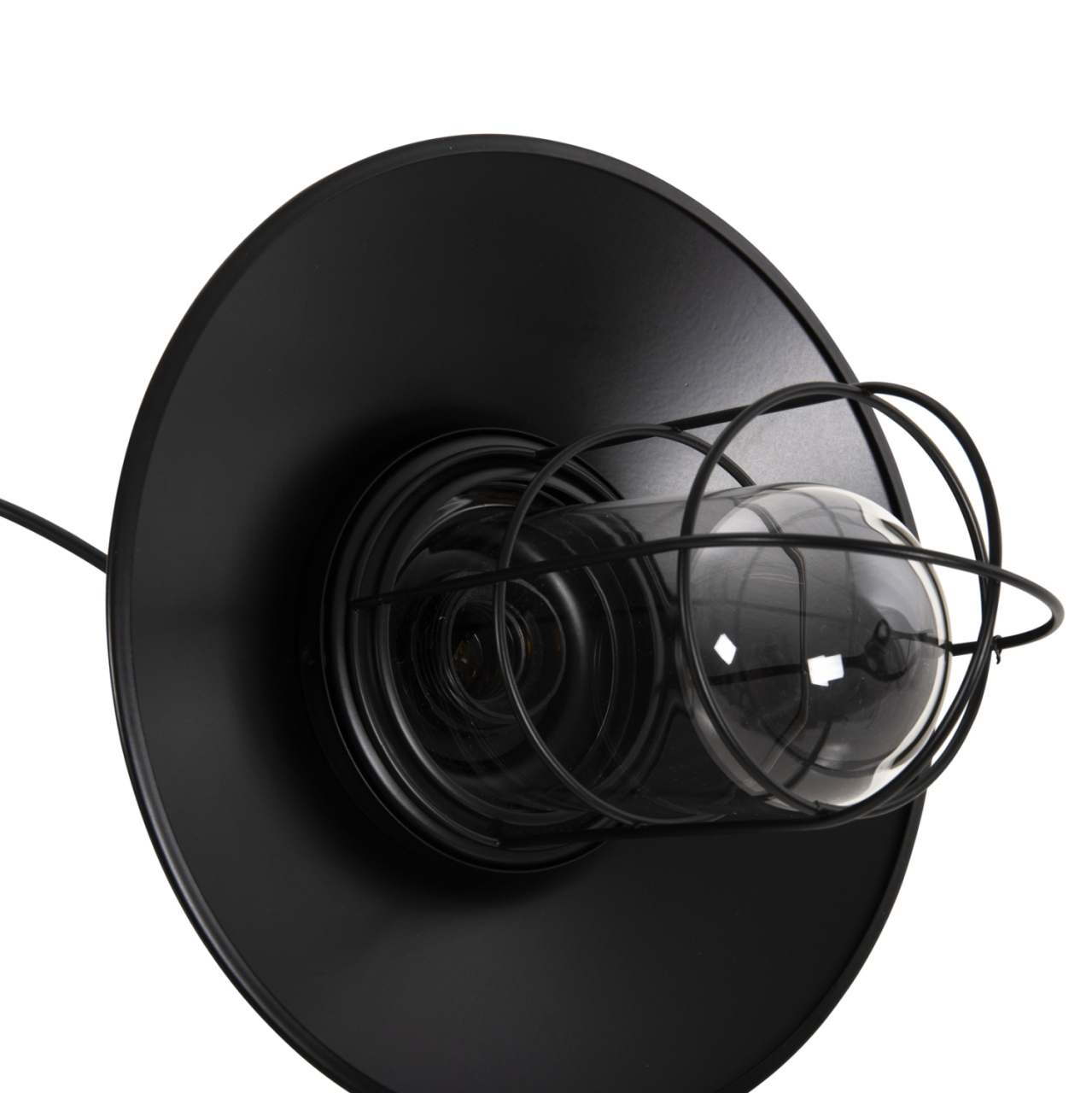 CEILING PENDANT LAMP HM4119 BLACK METAL-GLASS Φ26x125Hcm. [5]