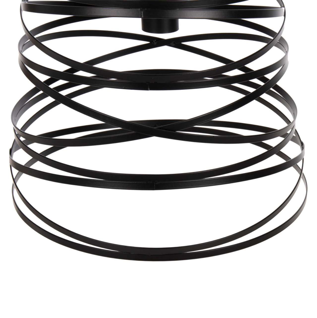CEILING PENDANT LAMP HM4129 BLACK METAL CYLINDRICAL CAP 22-33x130Hcm. [4]