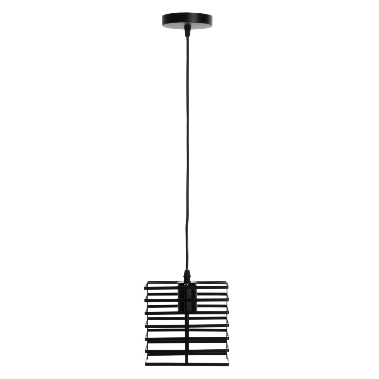 CEILING PENDANT LAMP HM4131 BLACK METAL CAP 16x16x124Hcm. [3]