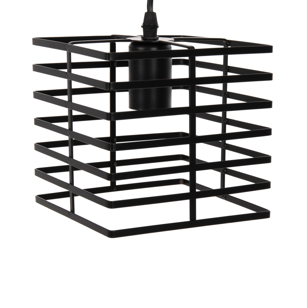 CEILING PENDANT LAMP HM4131 BLACK METAL CAP 16x16x124Hcm. [5]