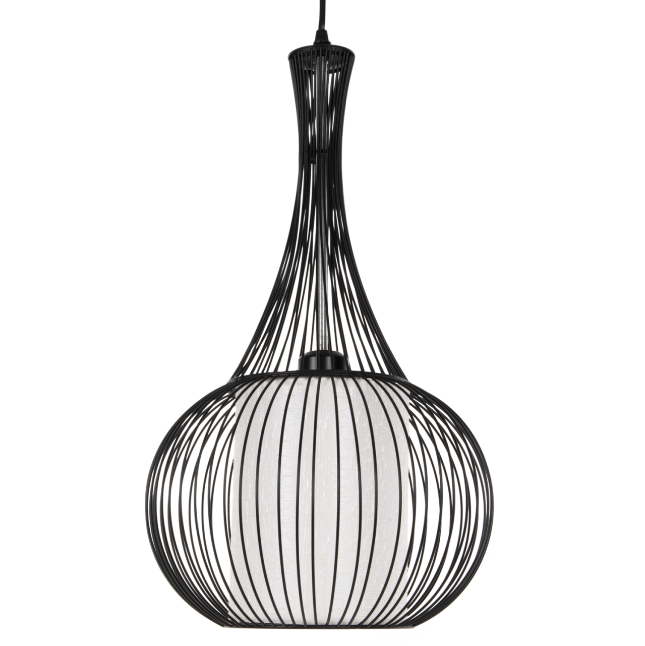 CEILING PENDANT LAMP HM4132 BLACK METAL Φ30x50H cm. [3]