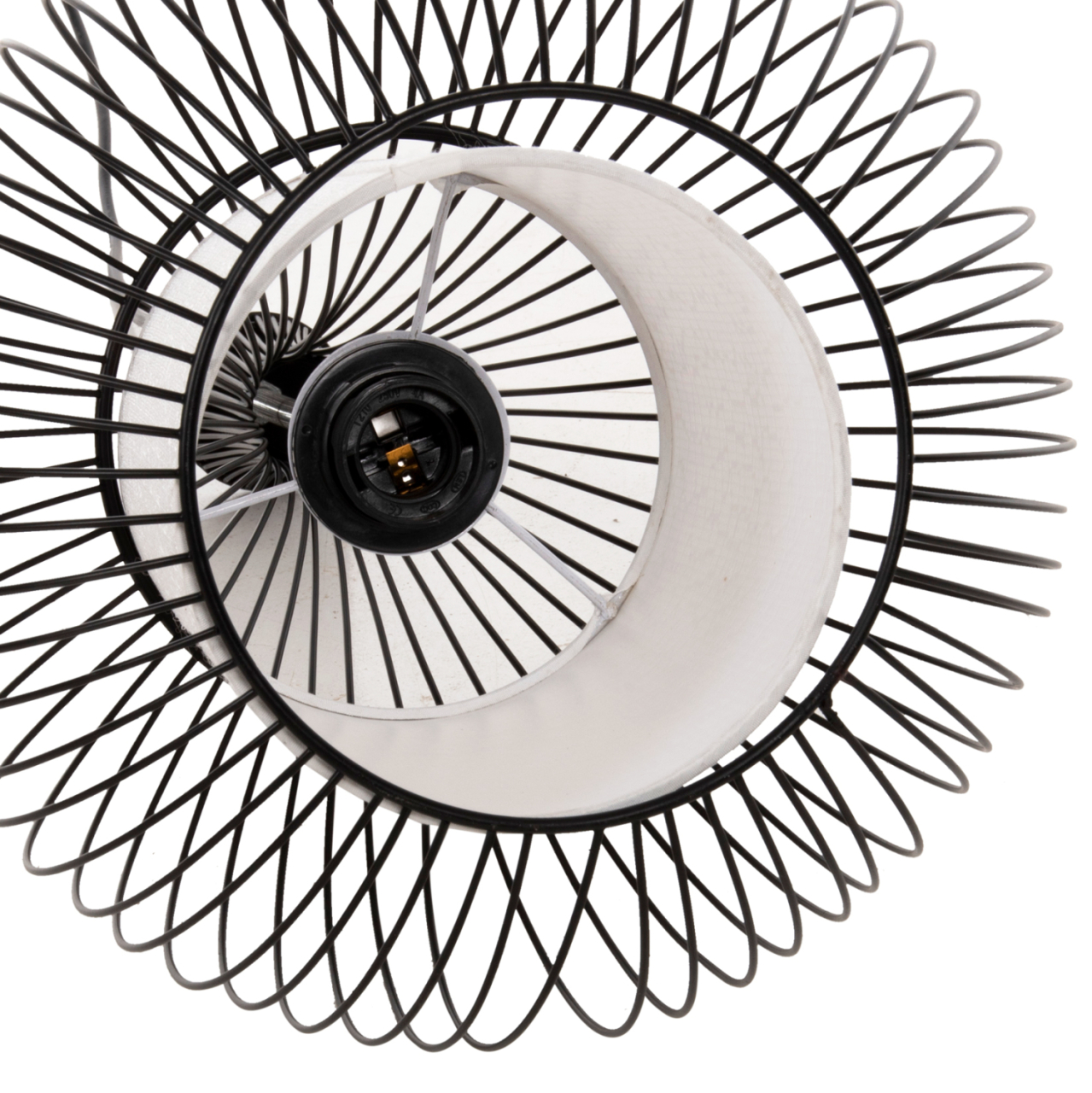CEILING PENDANT LAMP HM4132 BLACK METAL Φ30x50H cm. [6]