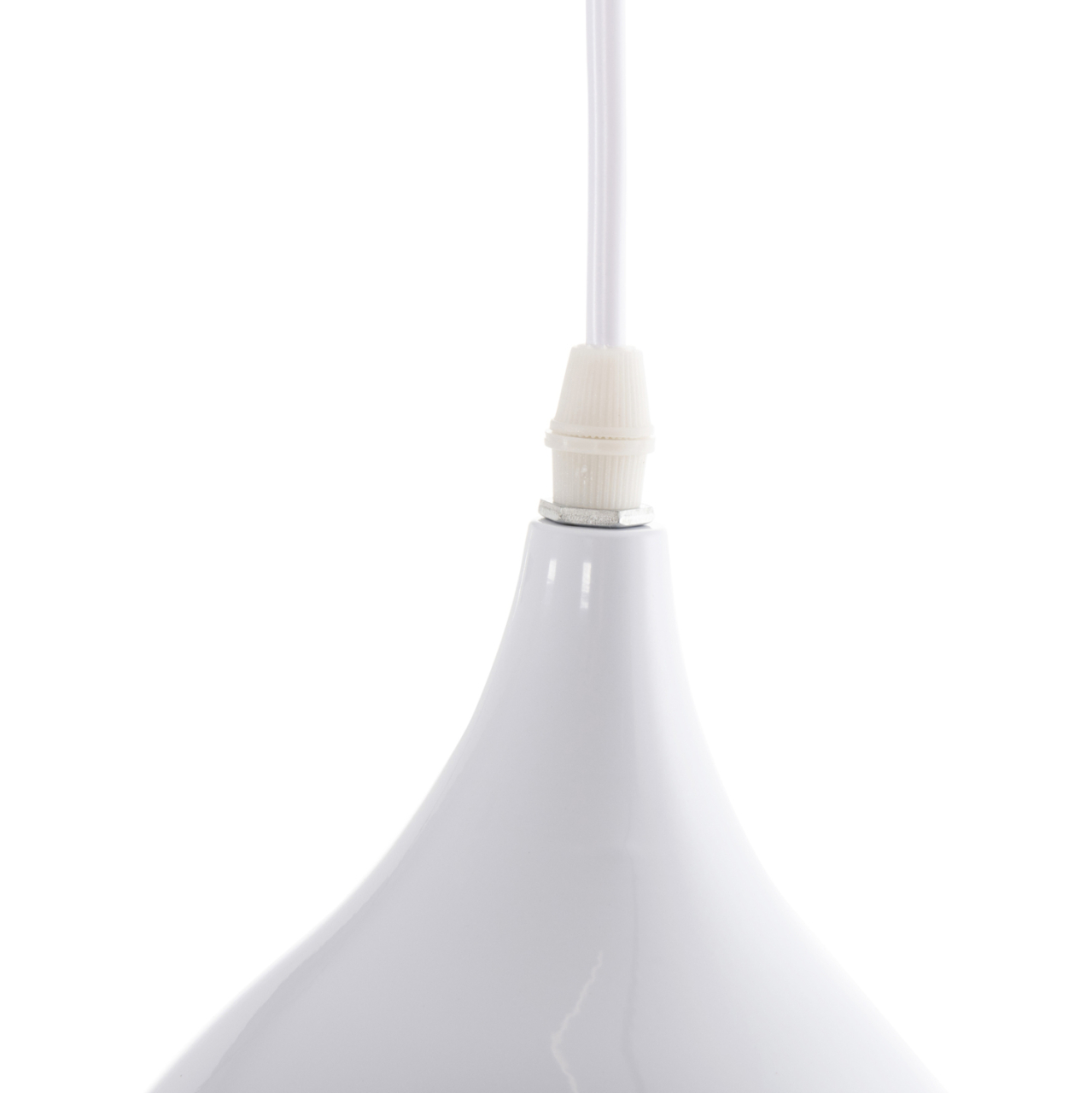 CEILING PENDANT LAMP HM4138 3-LIGHT WHITE METAL Φ33x33-115Hcm. [5]