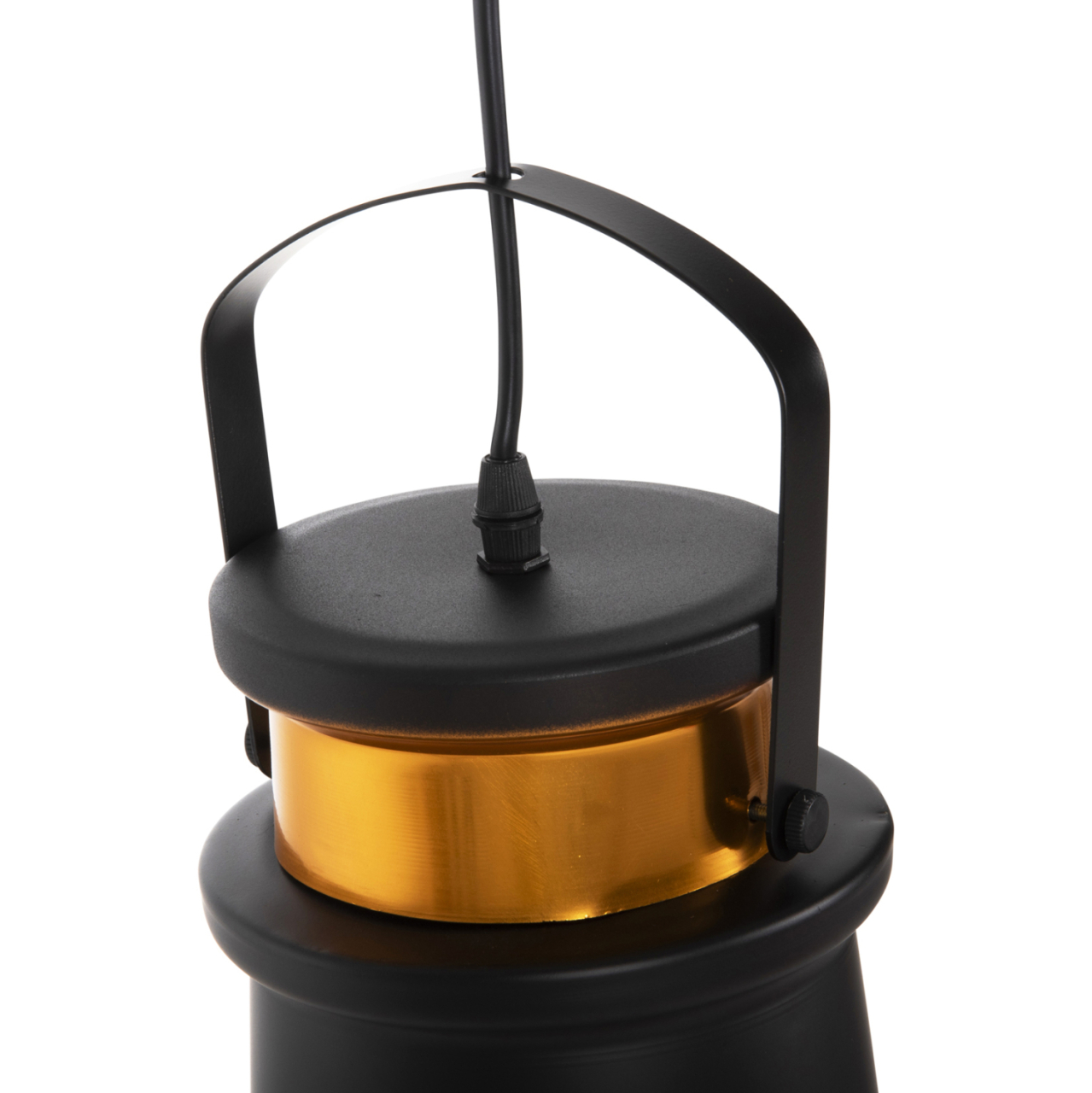 CEILING PENDANT LAMP HM4140 BLACK-GOLD ALUMINUM CAP Φ19x132H cm. [4]