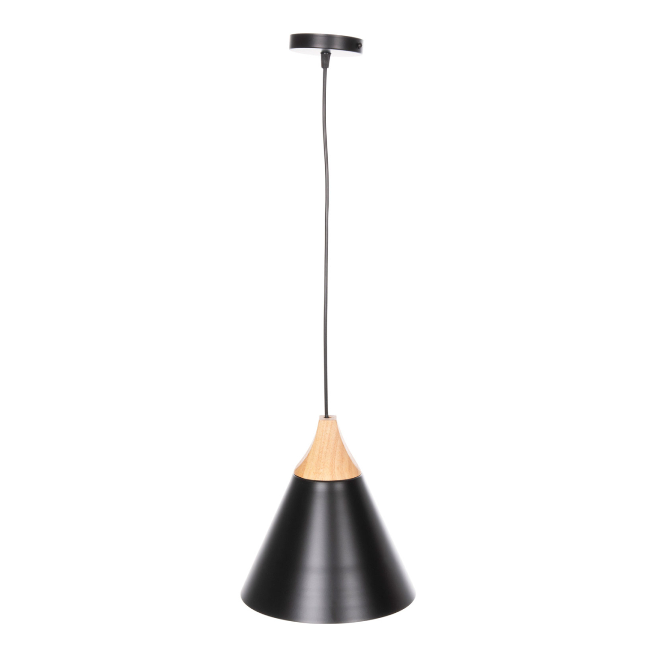 CEILING PENDANT LAMP HM4143 BLACK METAL CAP Φ25x125Hcm. [3]