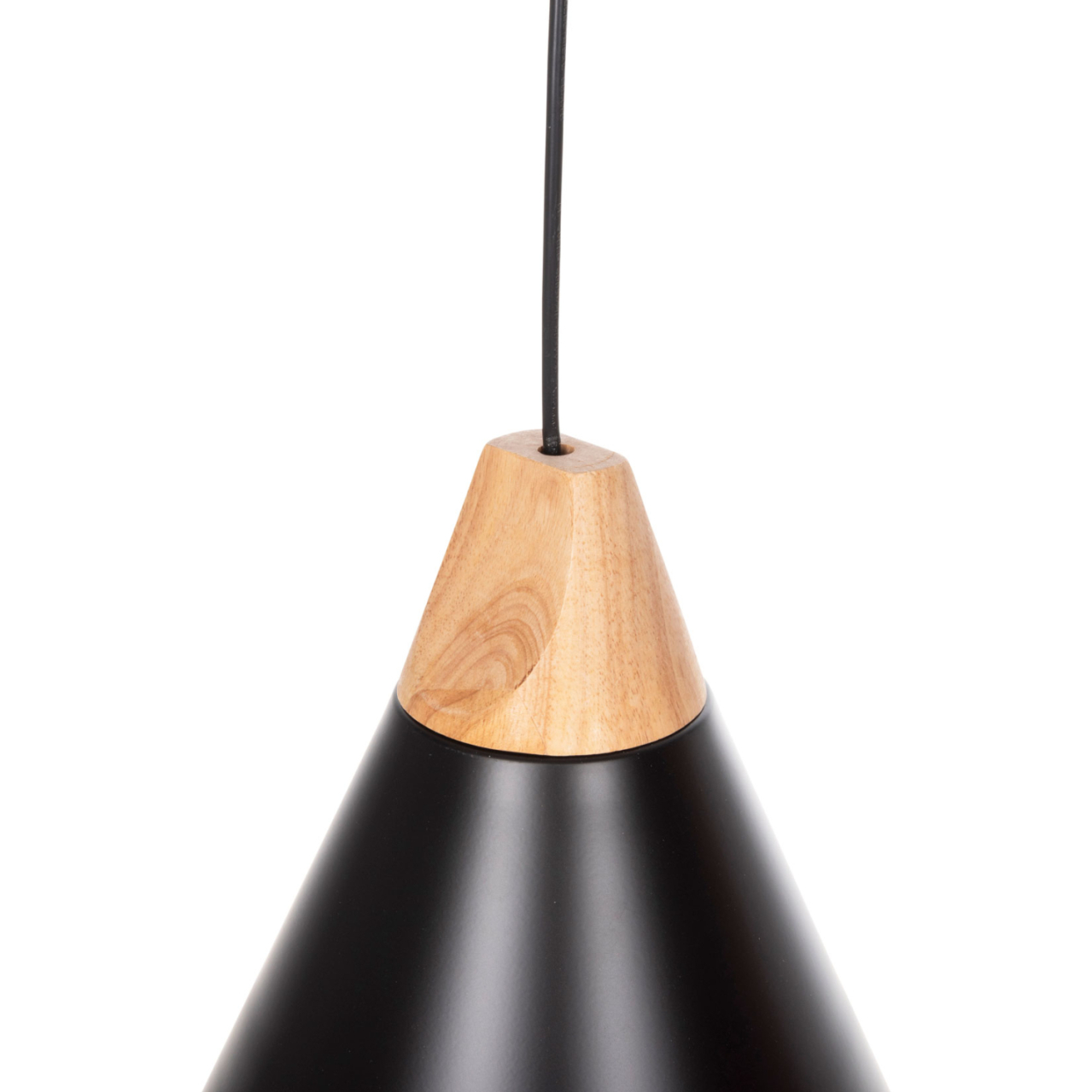 CEILING PENDANT LAMP HM4143 BLACK METAL CAP Φ25x125Hcm. [4]