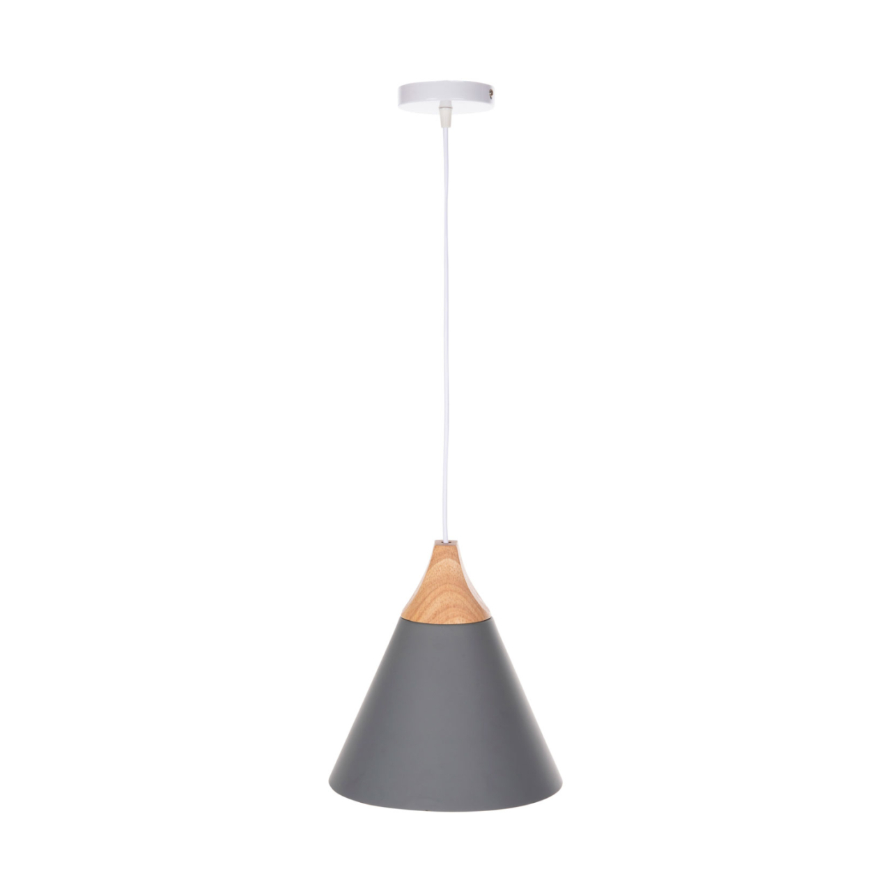 CEILING PENDANT LAMP HM4150 GREY METAL CAP Φ21,5x115Hcm. [4]