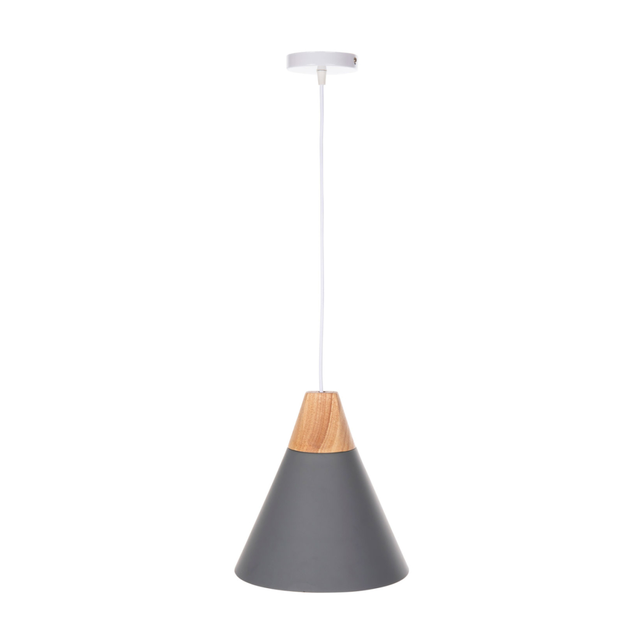 CEILING PENDANT LAMP HM4150 GREY METAL CAP Φ21,5x115Hcm. [3]