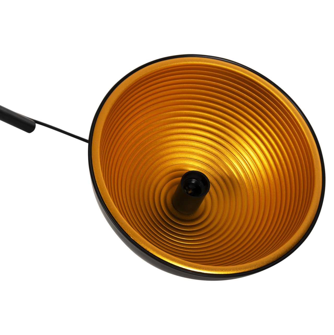 CEILING PENDANT LAMP HM4153 BLACK-GOLD ALUMINUM CAP Φ29x113H cm. [5]