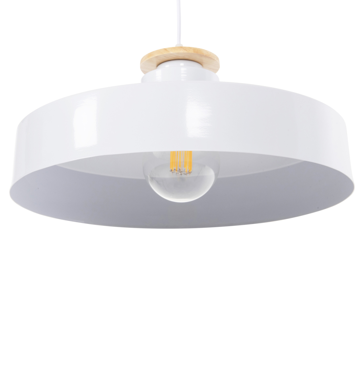 CEILING PENDANT LAMP HM4159.02 WHITE METAL CAP Φ40x116Hcm. [4]