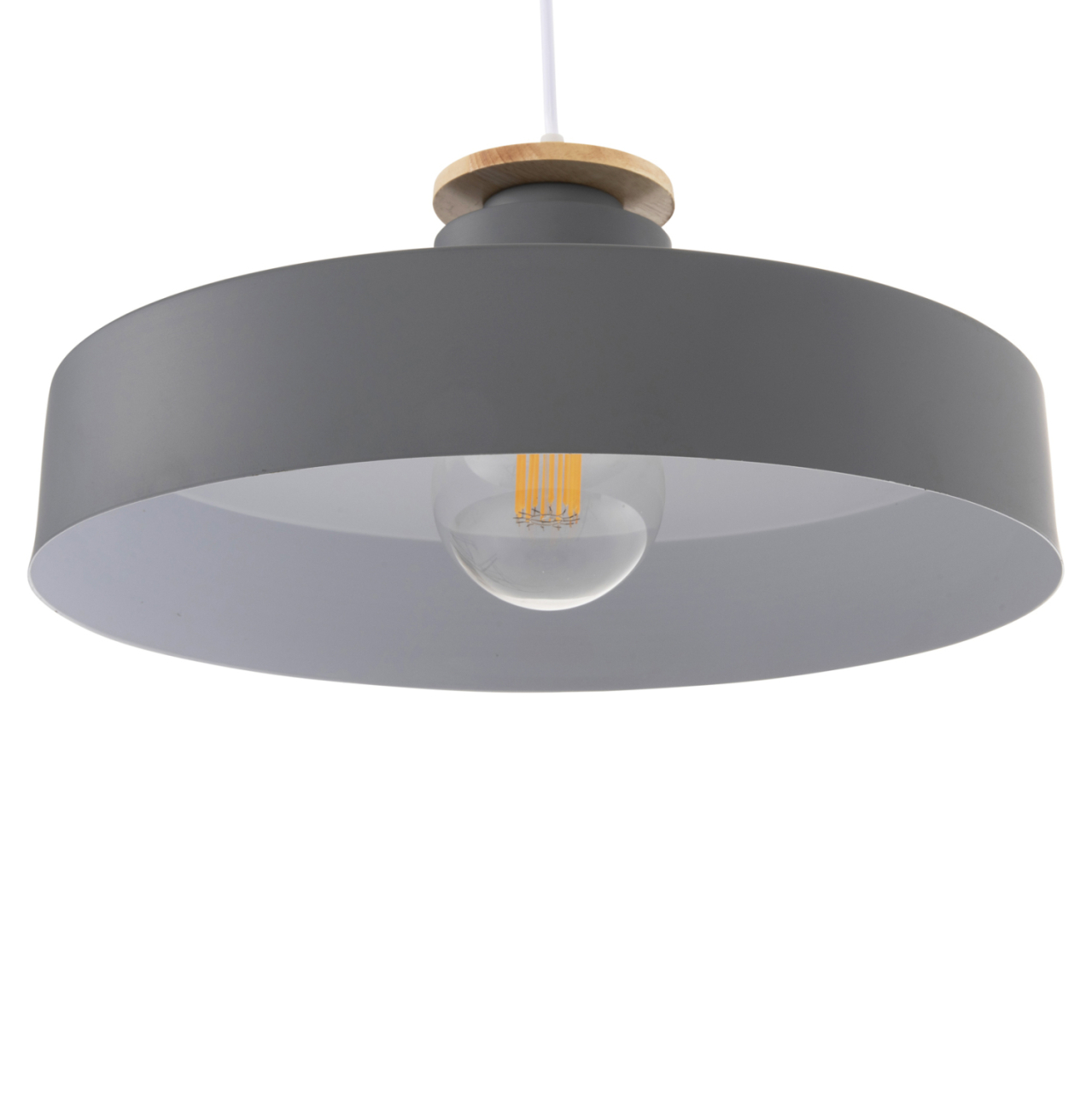 CEILING PENDANT LAMP HM4159.03 GREY METAL CAP Φ40x116Hcm. [4]