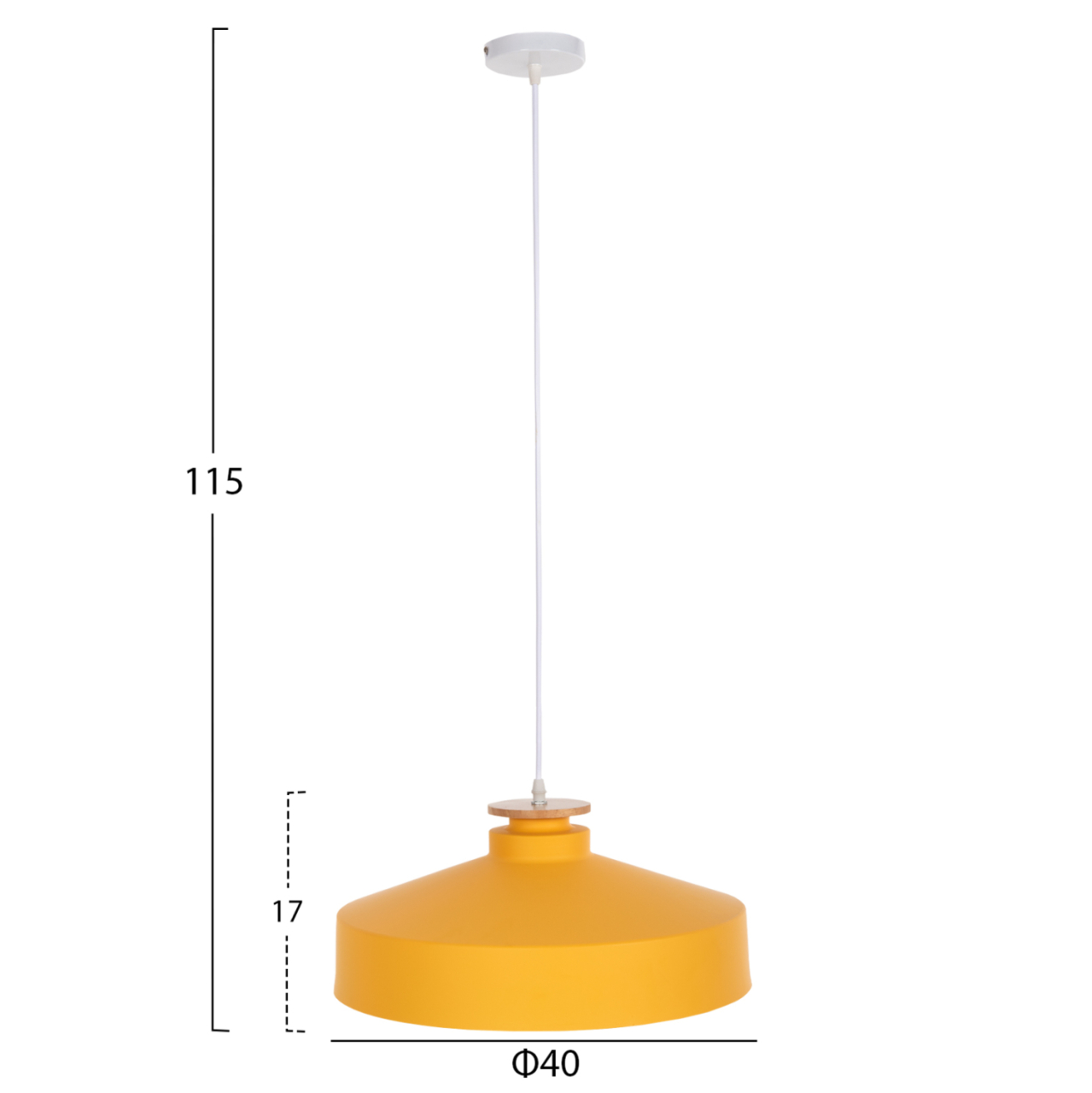 CEILING PENDANT LAMP HM4159.04 YELLOW METAL CAP Φ40x116Hcm. [2]