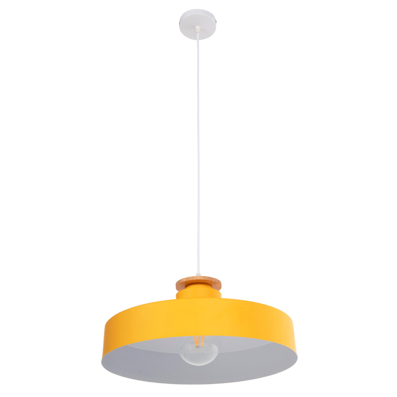 CEILING PENDANT LAMP HM4159.04 YELLOW METAL CAP Φ40x116Hcm. [3]