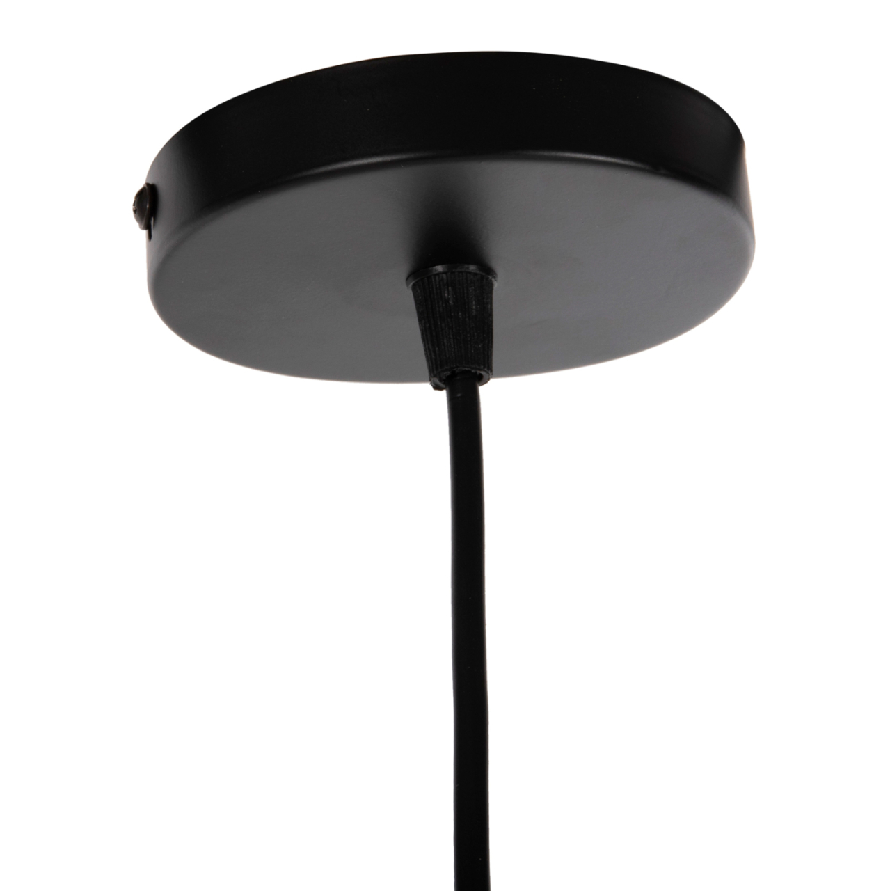 CEILING PENDANT LAMP HM4160 BLACK METAL-WOOD Φ39x117Hcm. [7]