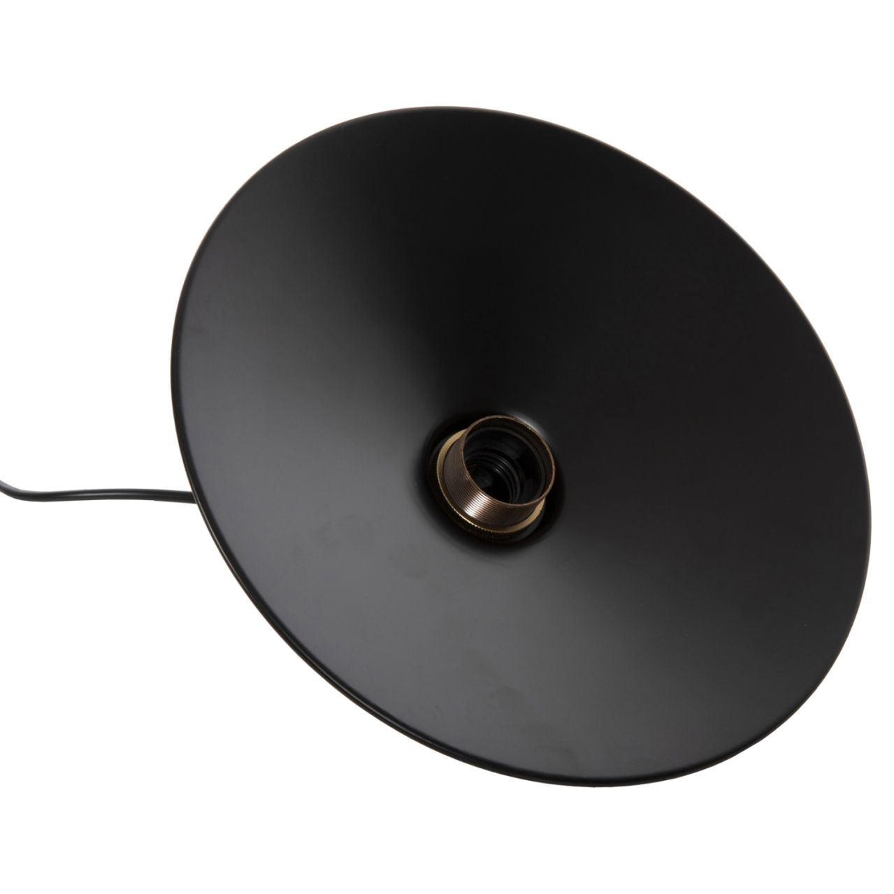 CEILING PENDANT LAMP HM4162 BLACK METAL-GOLD DETAIL ON TOP Φ30x109Hcm. [6]