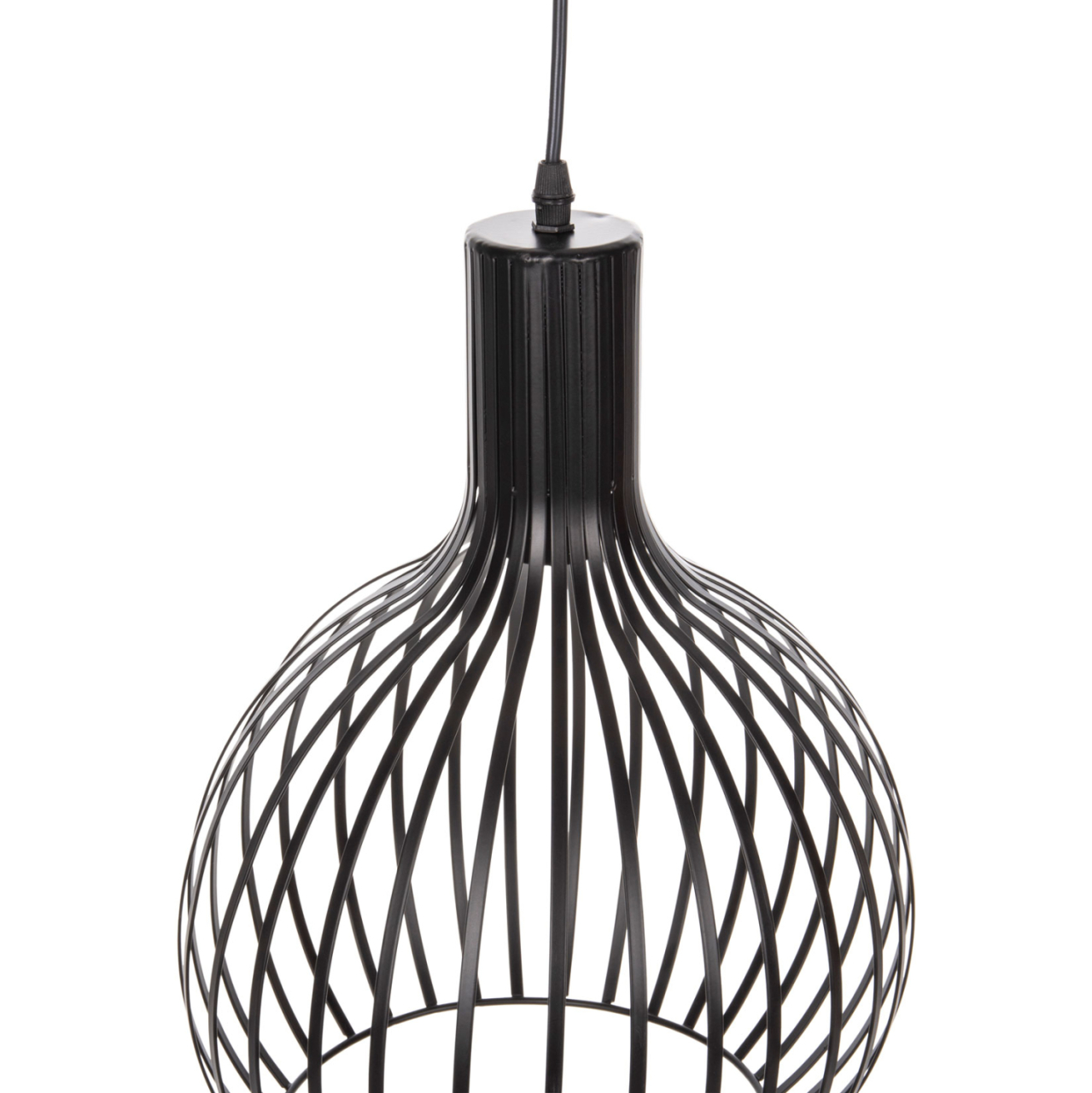 CEILING PENDANT LAMP HM4164 BLACK METAL CAP Φ28x138Hcm. [4]