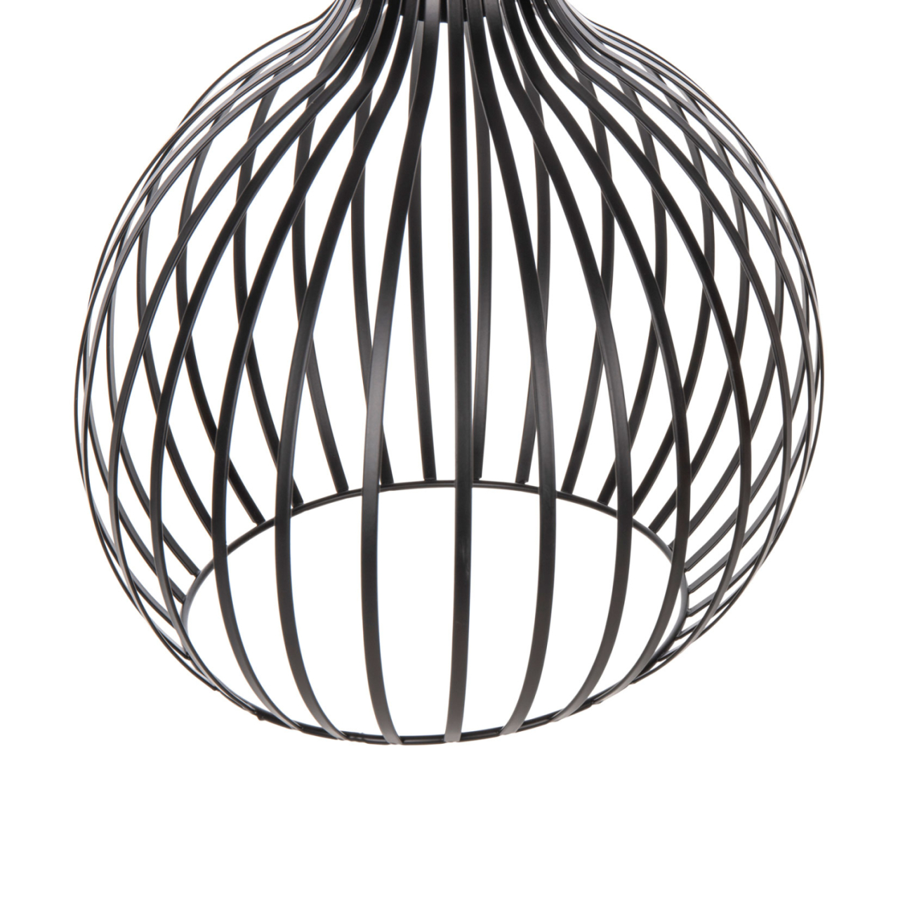CEILING PENDANT LAMP HM4164 BLACK METAL CAP Φ28x138Hcm. [3]