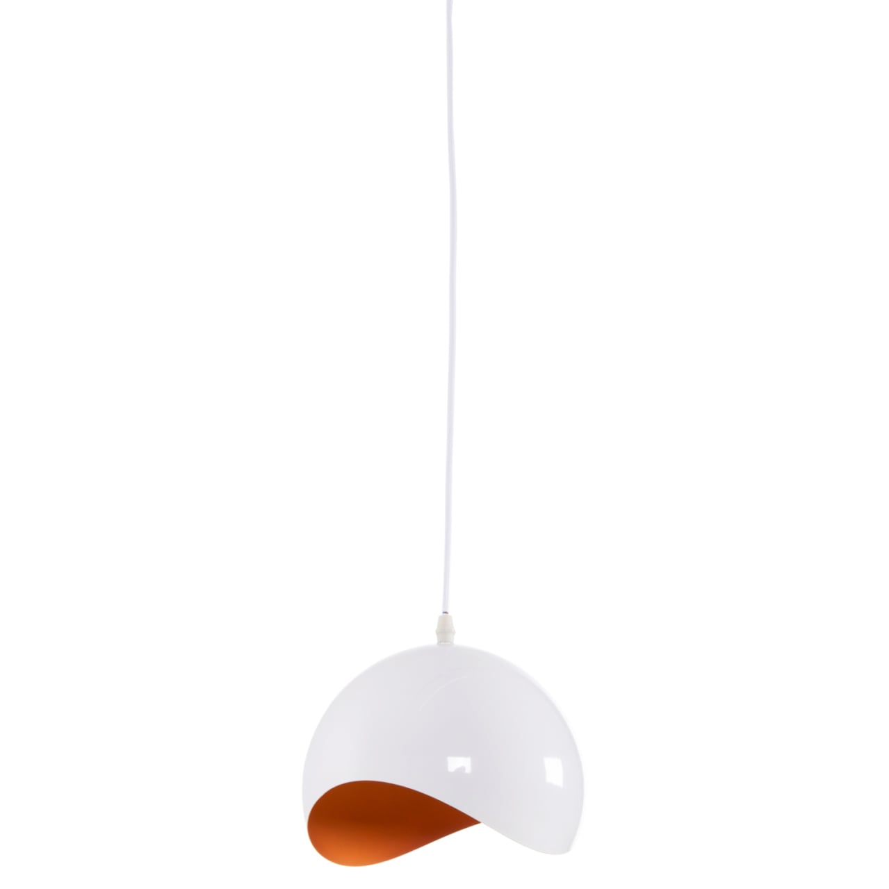 CEILING PENDANT LAMP HM4165.02 METAL SPHERE-WHITE and ORANGE Φ20x118Hcm. [4]