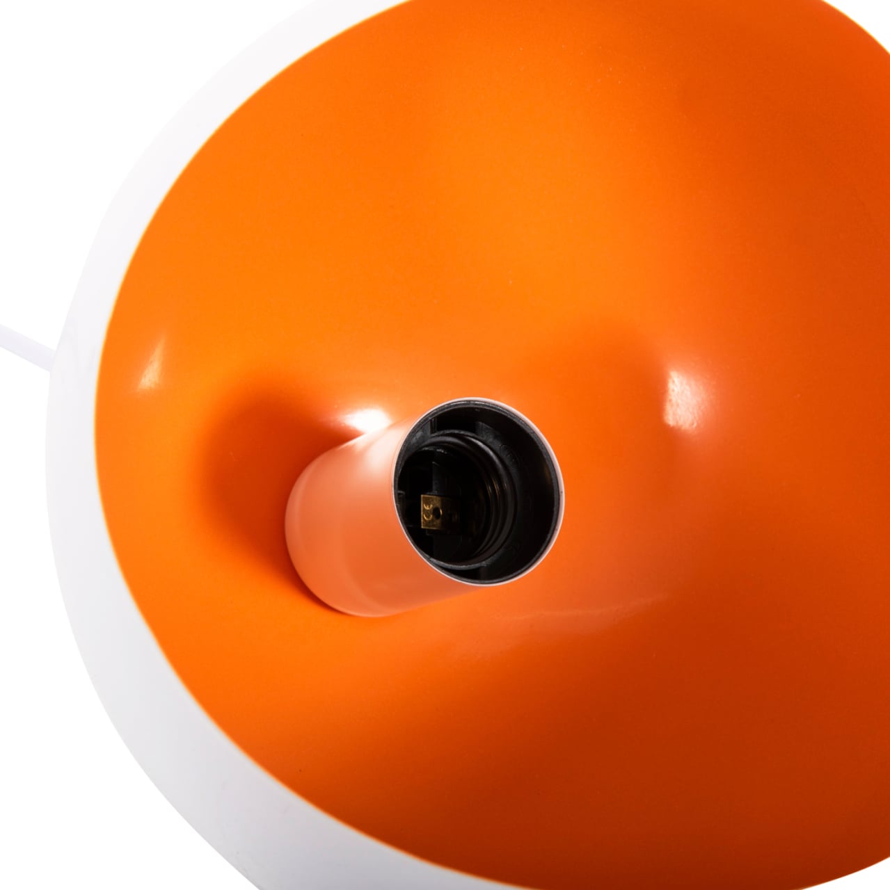CEILING PENDANT LAMP HM4165.02 METAL SPHERE-WHITE and ORANGE Φ20x118Hcm. [6]
