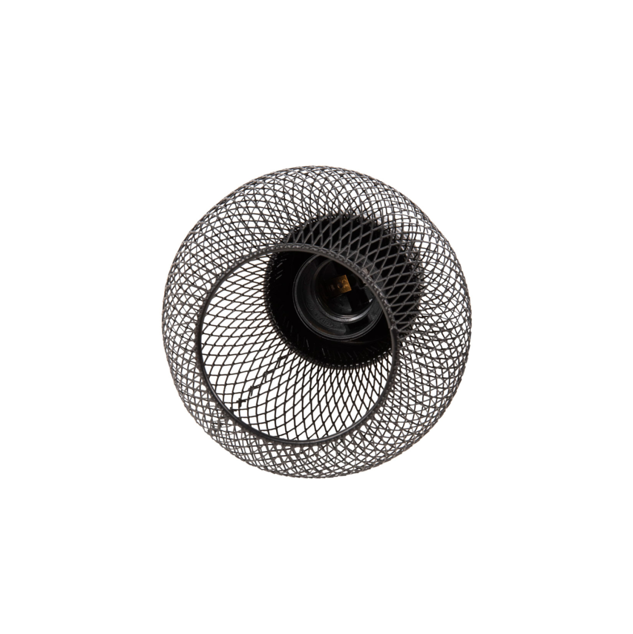 CEILING PENDANT LAMP HM4171 BLACK METAL MESH CAP Φ13x125Hcm. [5]