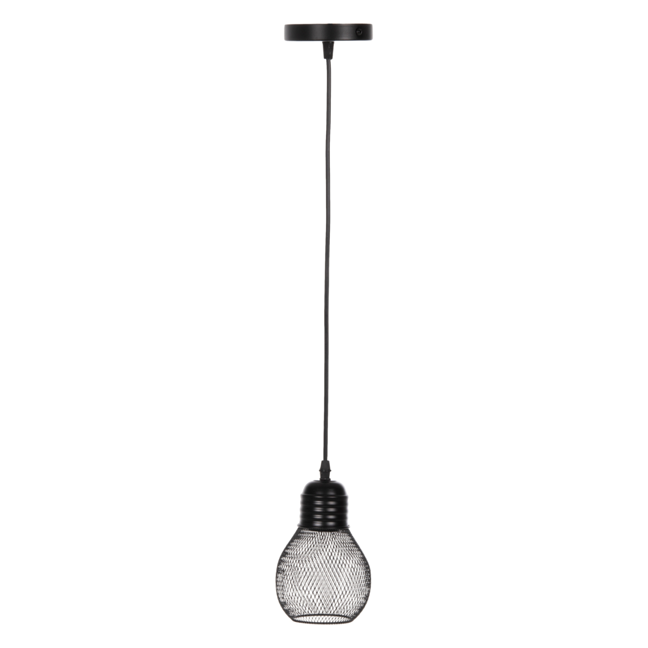 CEILING PENDANT LAMP HM4171 BLACK METAL MESH CAP Φ13x125Hcm. [3]