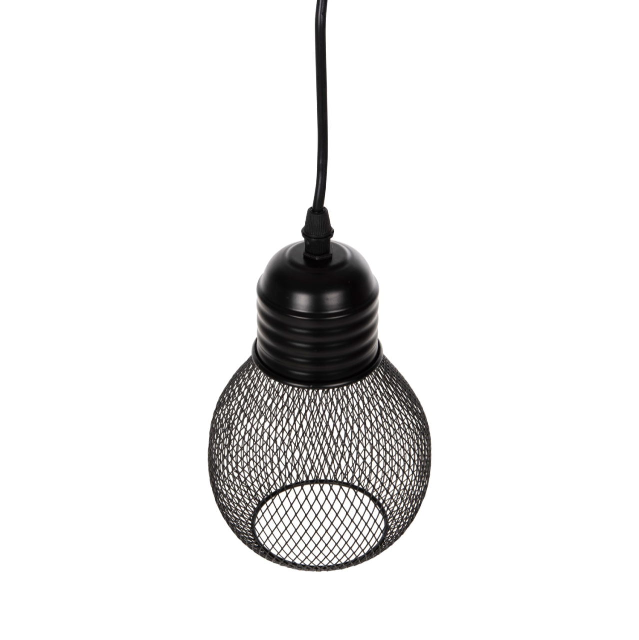 CEILING PENDANT LAMP HM4171 BLACK METAL MESH CAP Φ13x125Hcm. [4]