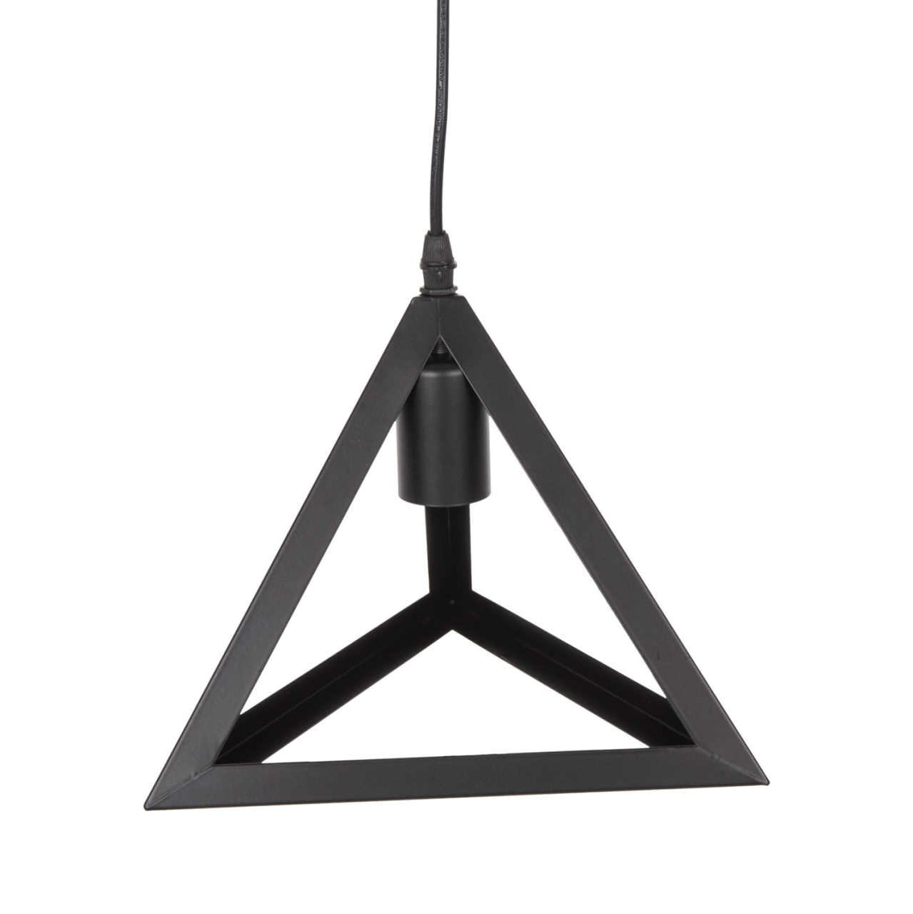 CEILING PENDANT LAMP HM4181 BLACK METAL CAP PYRAMID 15x15x125Hcm. [5]