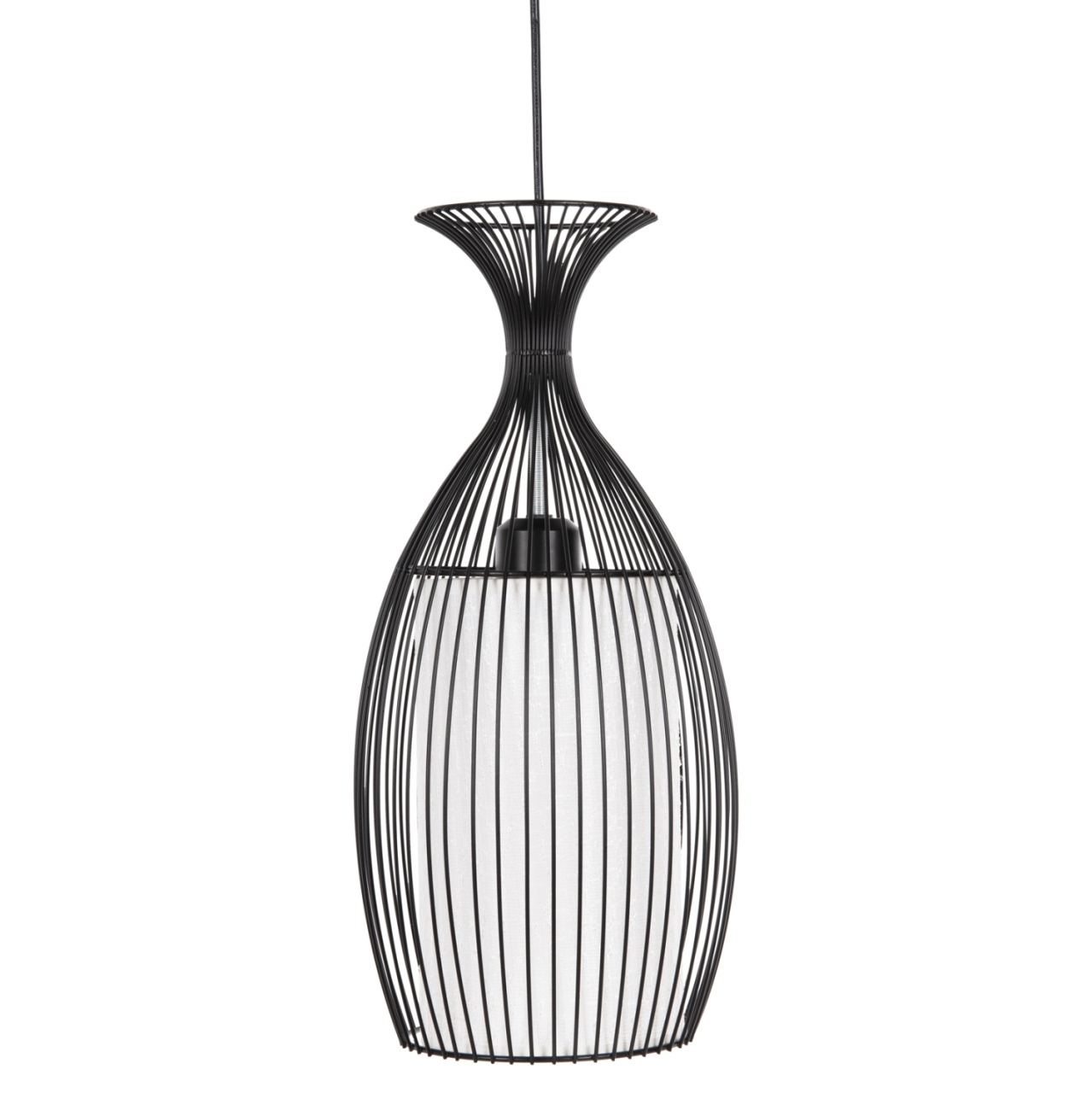 CEILING PENDANT LAMP HM4186 BLACK METAL 20x20x131Hcm. [3]