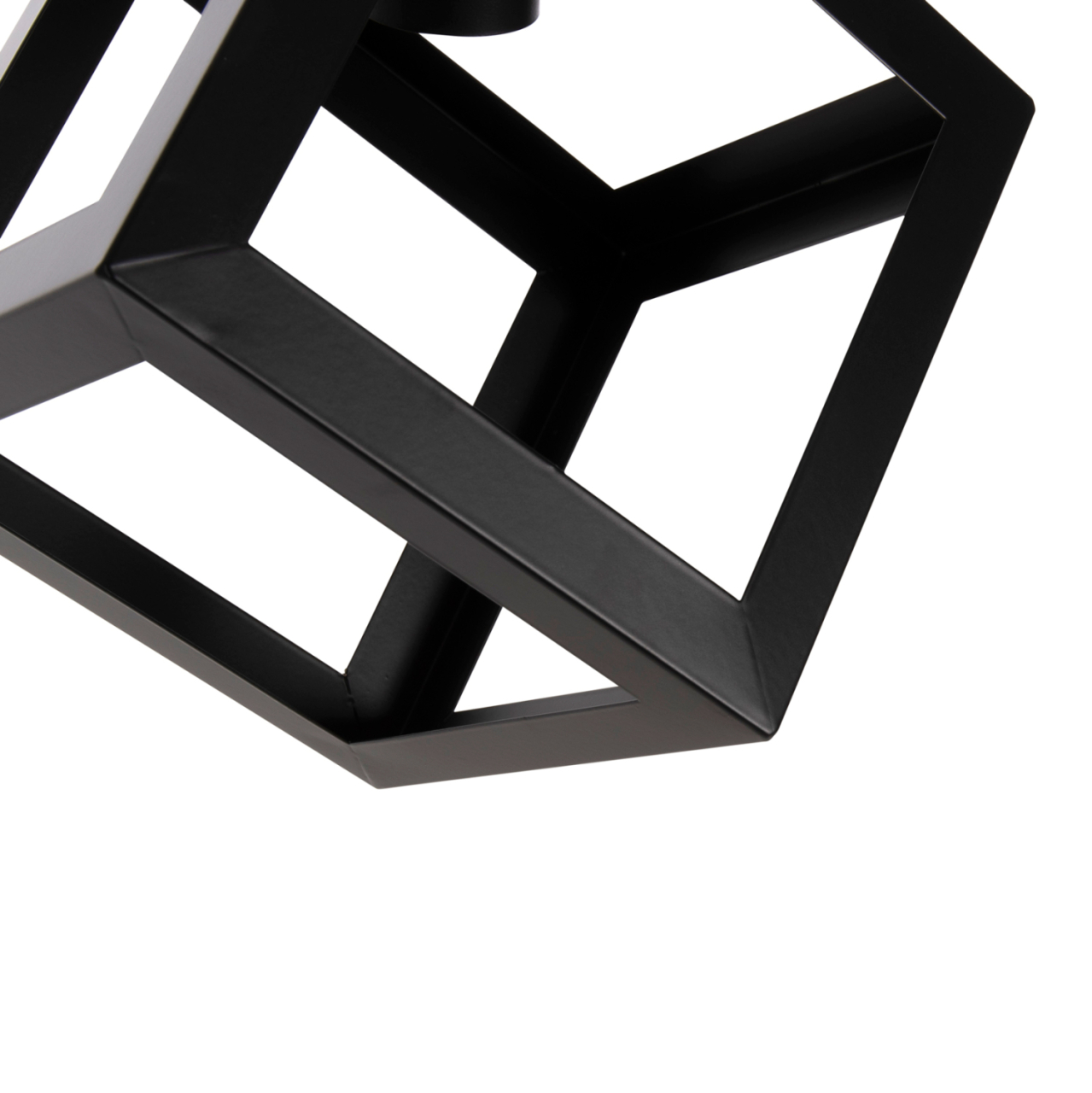 CEILING PENDANT LAMP HM4192 BLACK METAL CUBE 16x16x132Hcm. [4]