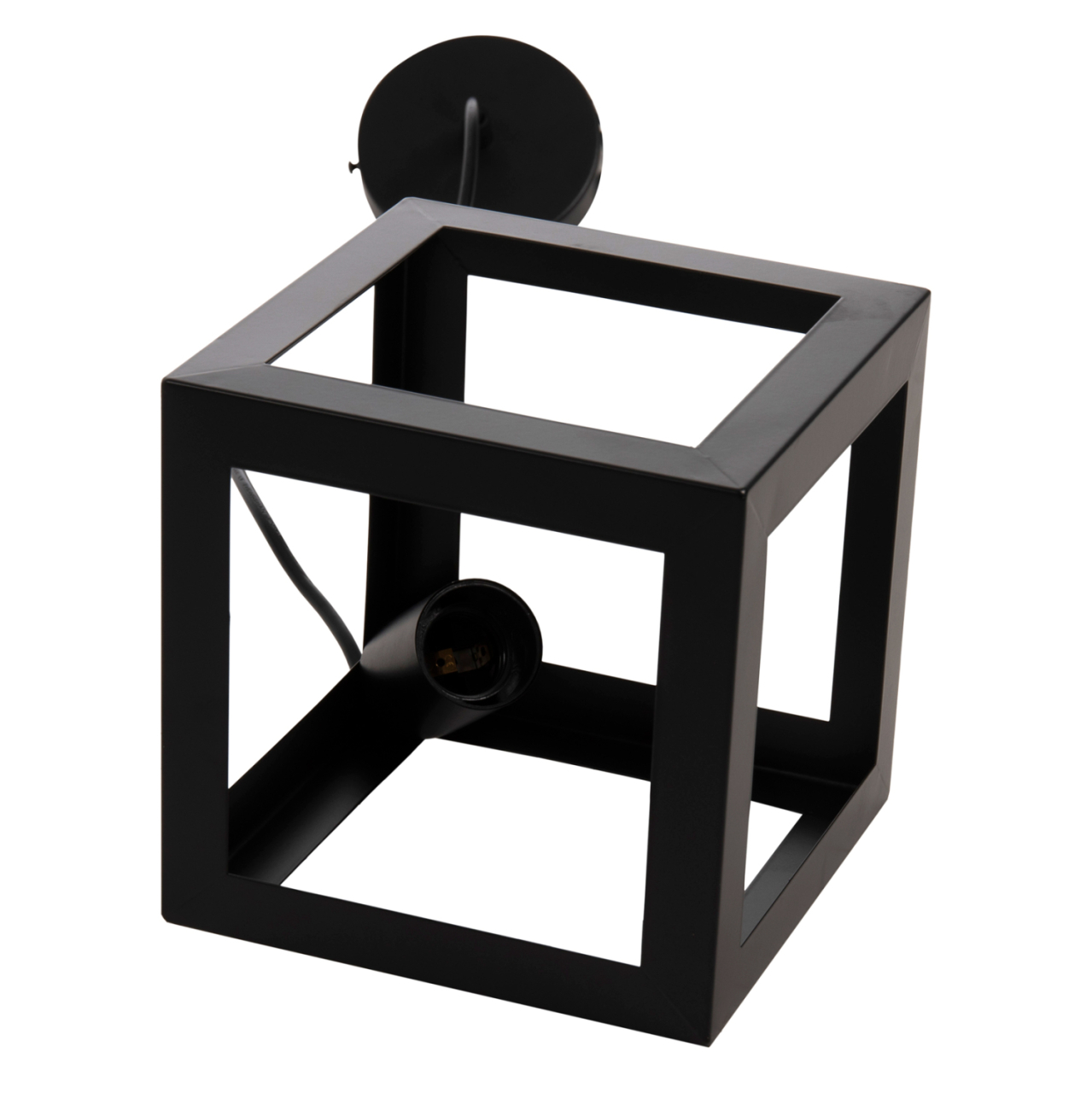 CEILING PENDANT LAMP HM4192 BLACK METAL CUBE 16x16x132Hcm. [5]