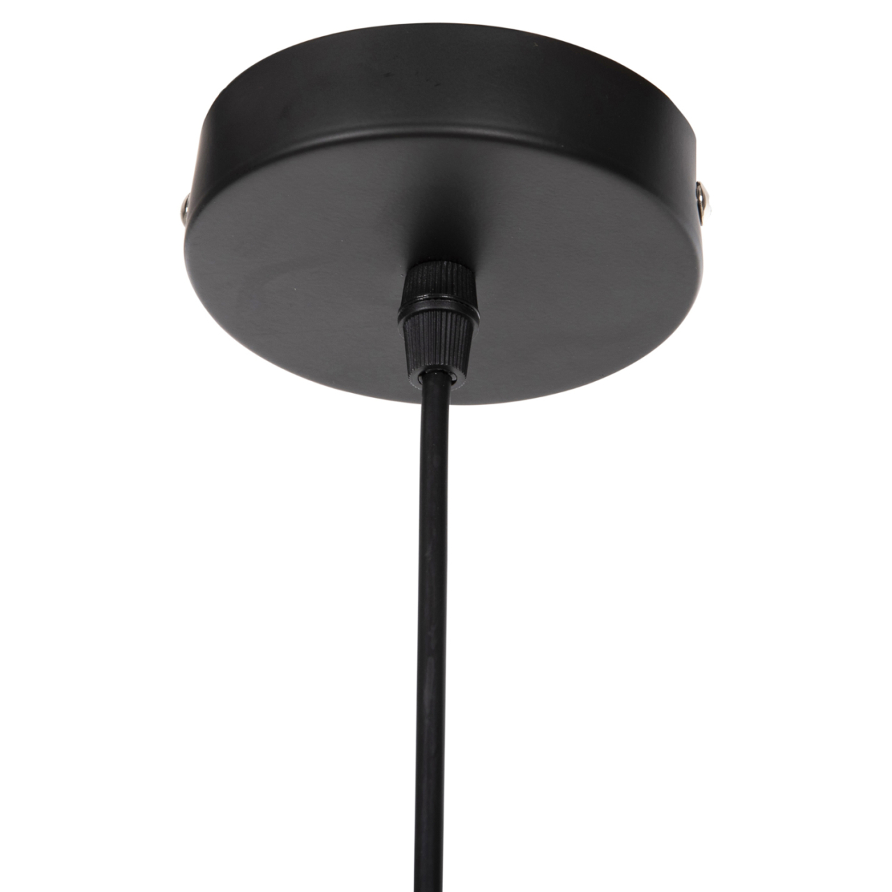 CEILING PENDANT LAMP HM4340 SAND BEIGE PAPER ROPE-BLACK METAL FRAME Φ26x40-120Hcm. [8]