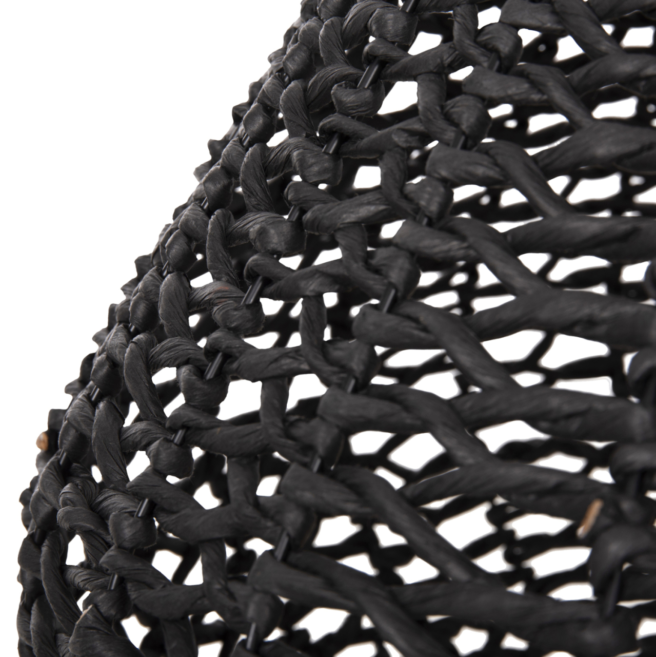 CEILING PENDANT LAMP HM4346 PAPER ROPE ΙΝ BEIGE AND BLACK Φ55,5x44Hcm. [7]