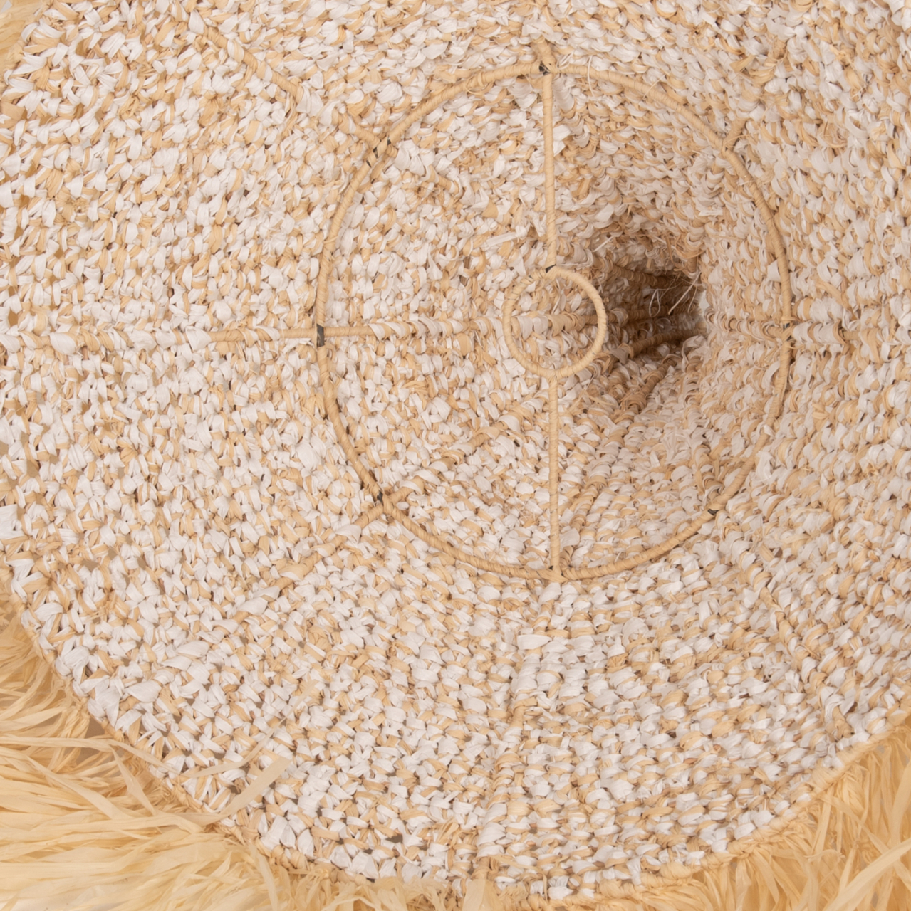 CEILING PENDANT LAMP HM7816 PALM LEAF FIBER FRINGES IN NATURAL COLOR Φ53x45Hcm [3]