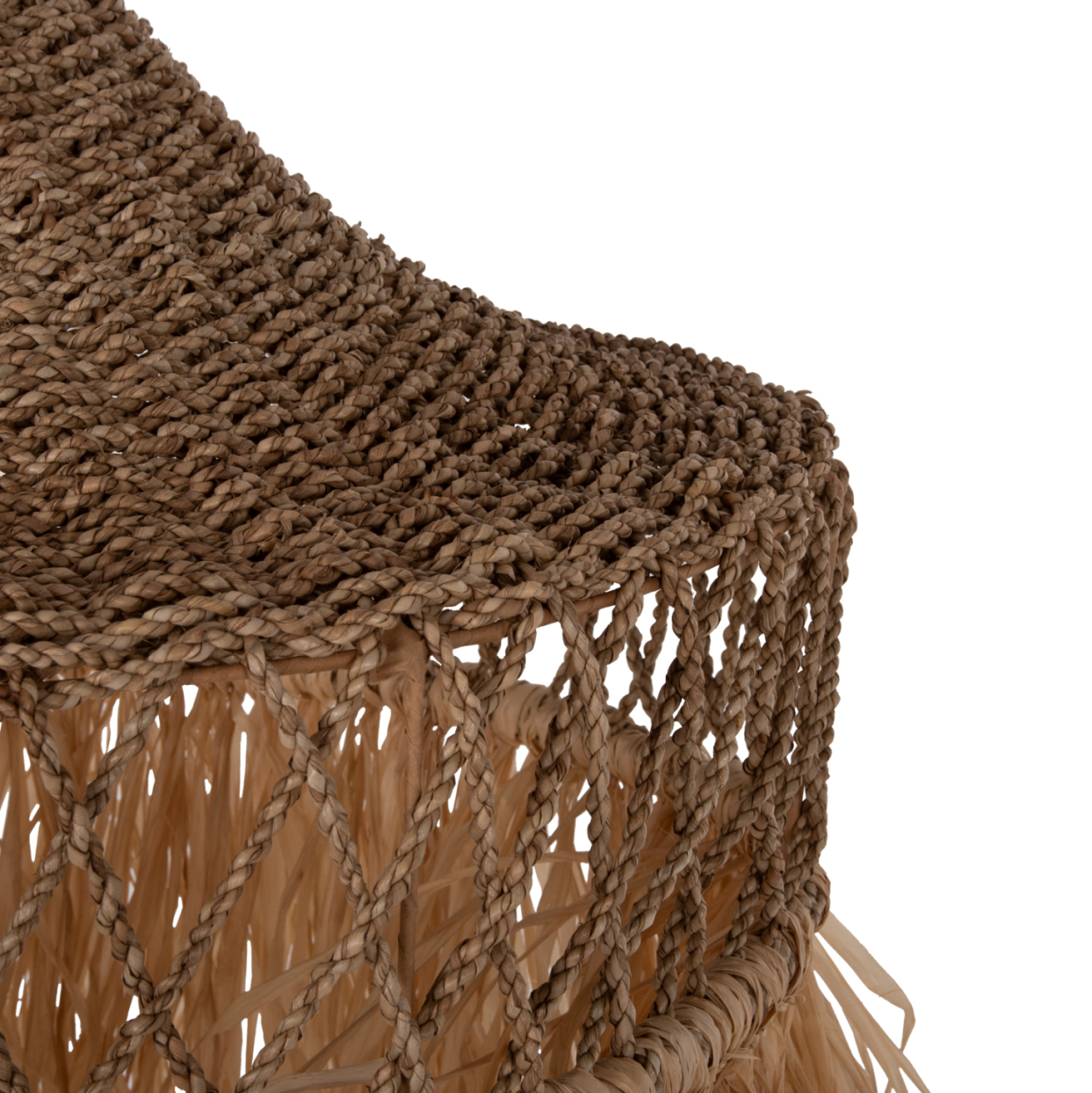 CEILING PENDANT LAMP HM7820 PALM LEAF FIBERS AND SEAGRASS FRINGES IN NATURAL Φ62x42Hcm. [3]